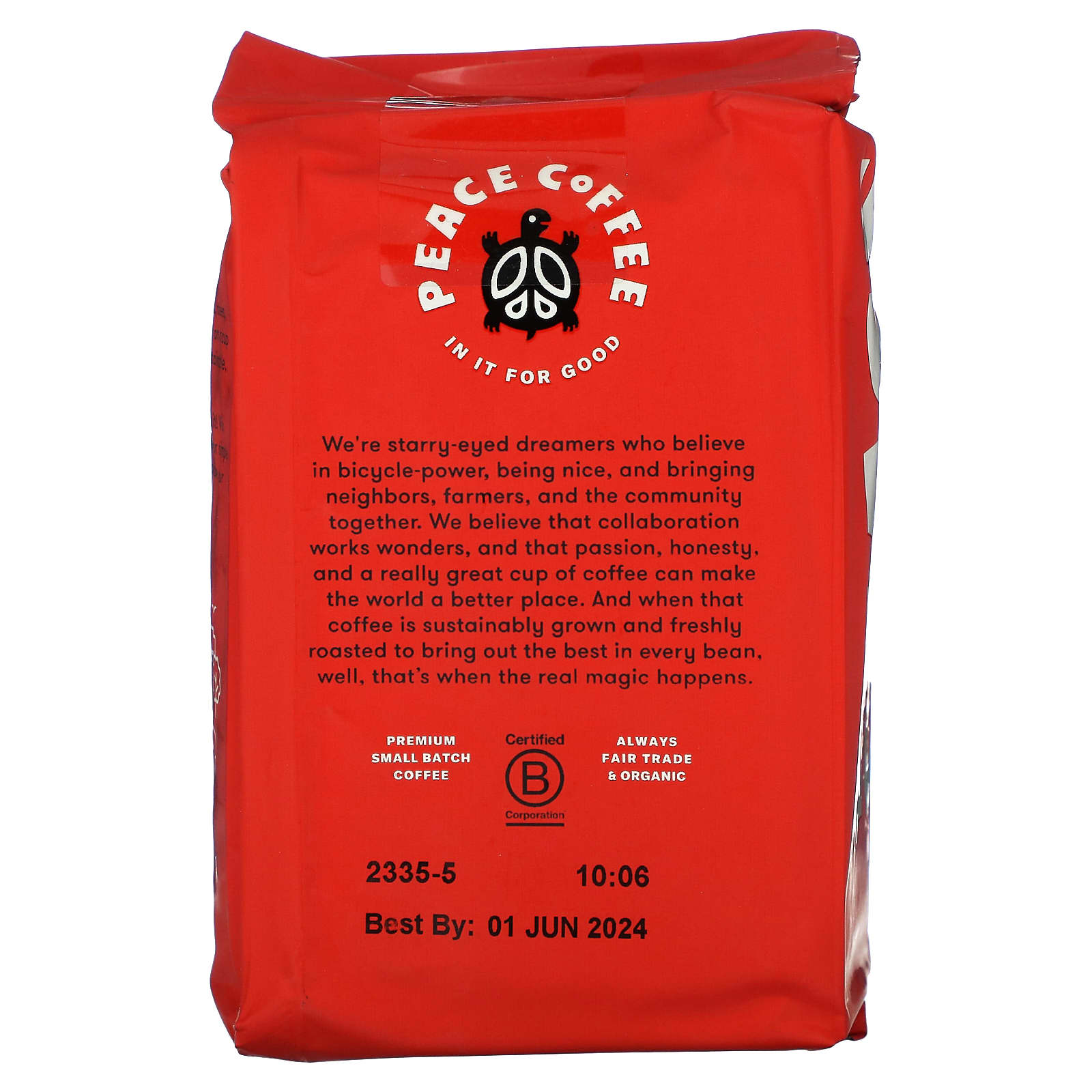 Peace Coffee, Organic French Roast, Ground, Dark Roast, 12 oz (340 g) - Image 2
