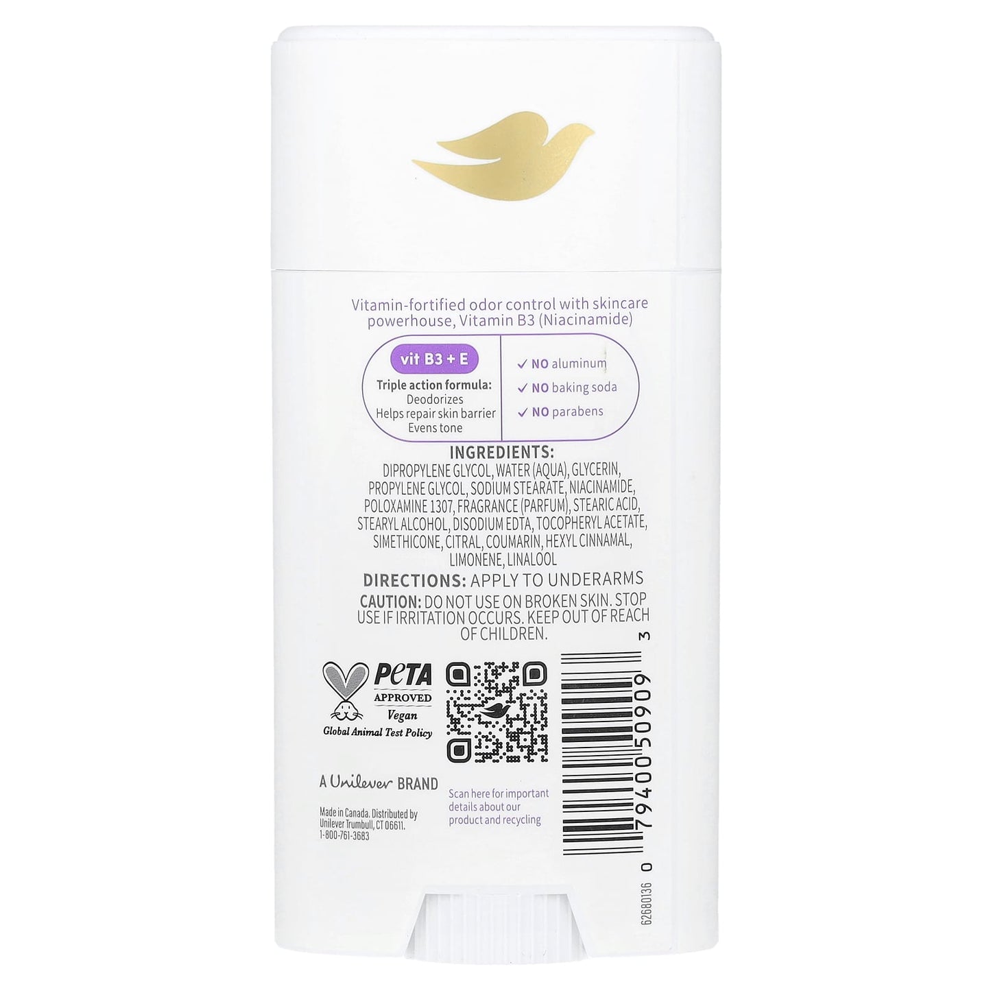 <strong>Dove Deodorant, Vitamin Care+ Lavender & Chamomile, 2.6 oz (74g)</strong> - Image 2