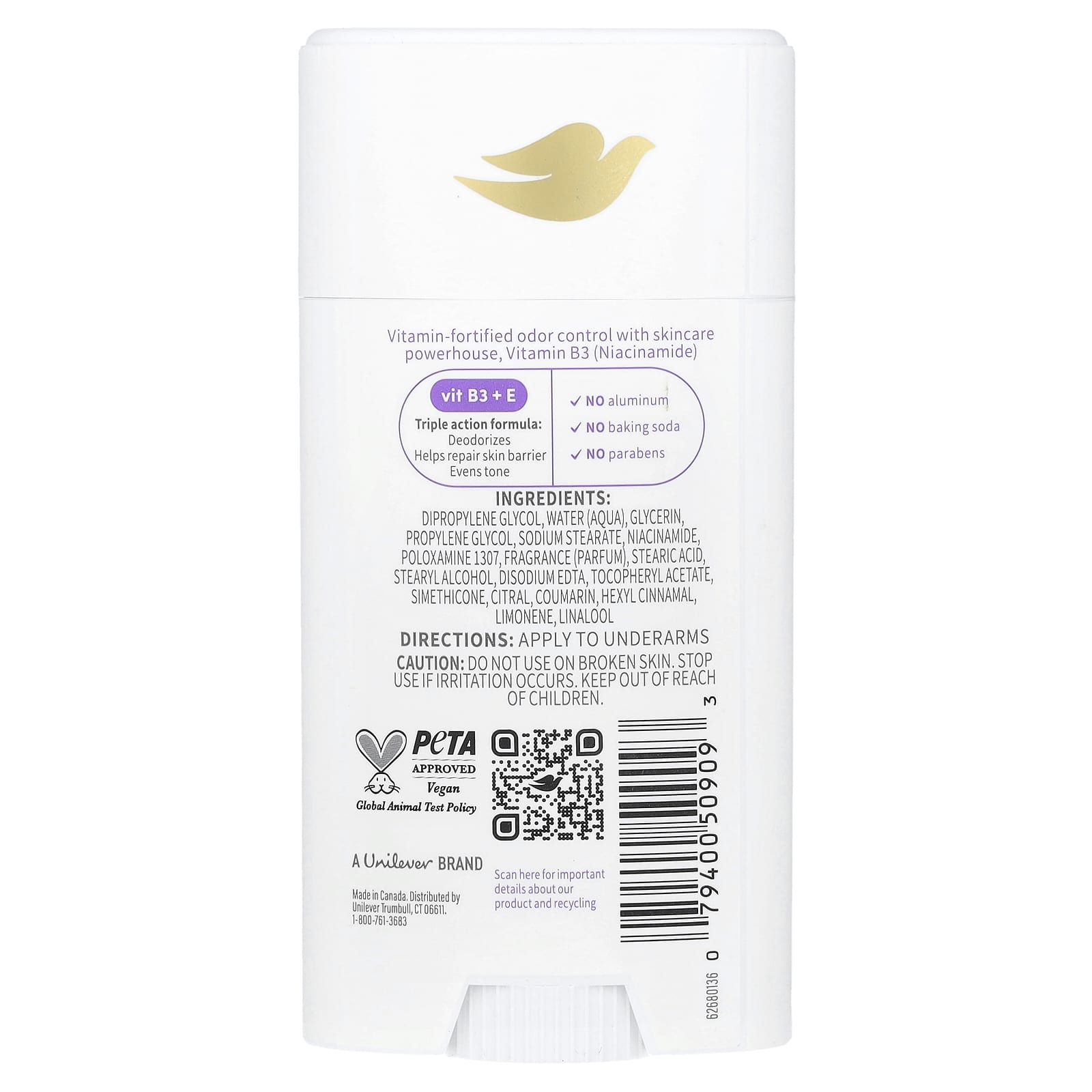 <strong>Dove Deodorant, Vitamin Care+ Lavender & Chamomile, 2.6 oz (74g)</strong> - Image 2