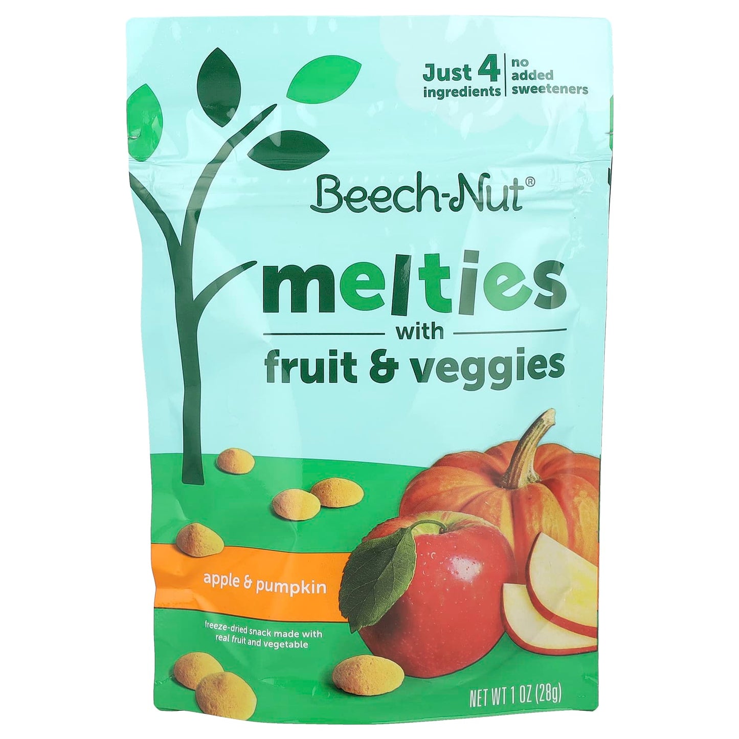 Beech-Nut Apple & Pumpkin Melties for 8+ Months, 1 oz, No Added Sweeteners - Image 1