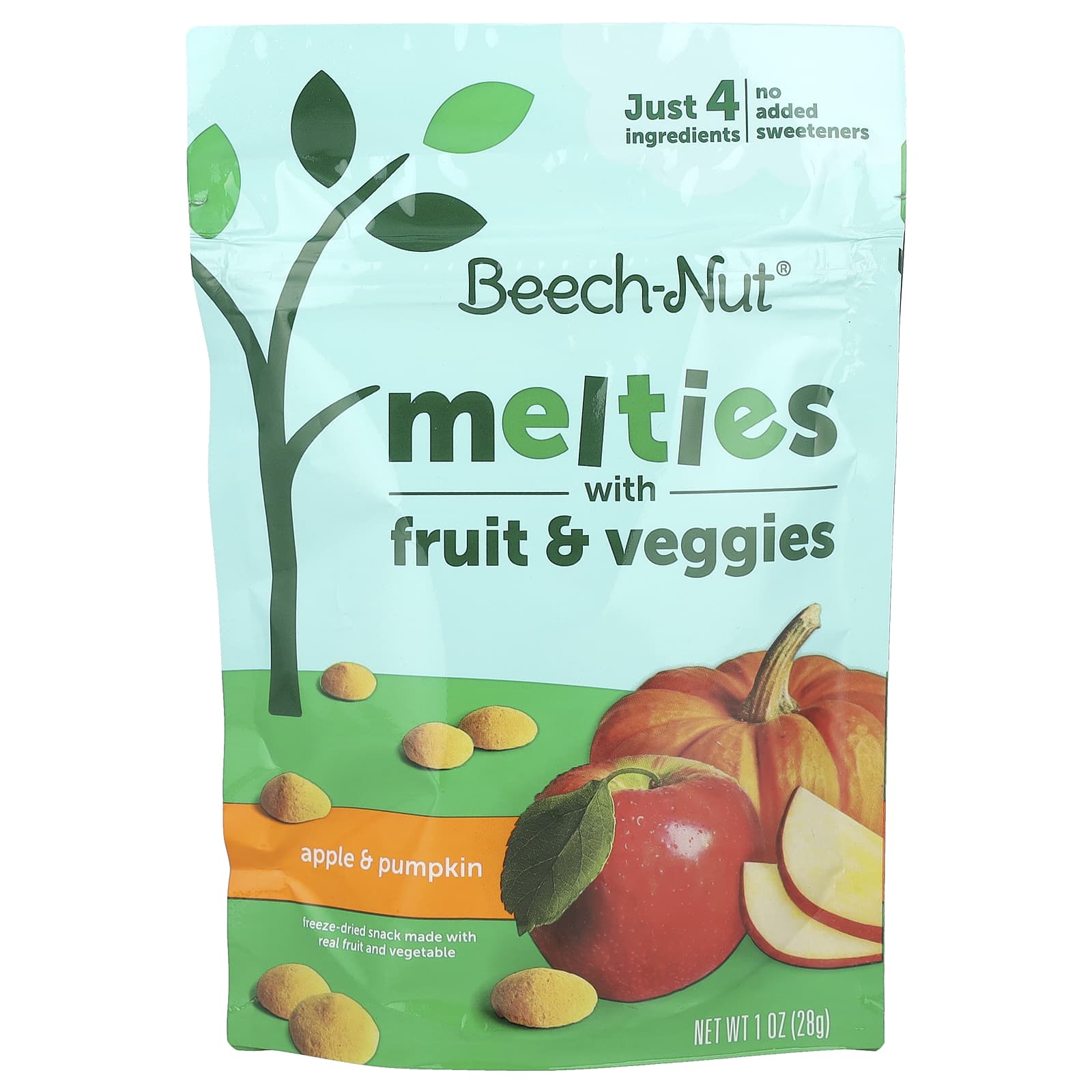 Beech-Nut Apple & Pumpkin Melties for 8+ Months, 1 oz, No Added Sweeteners - Image 1