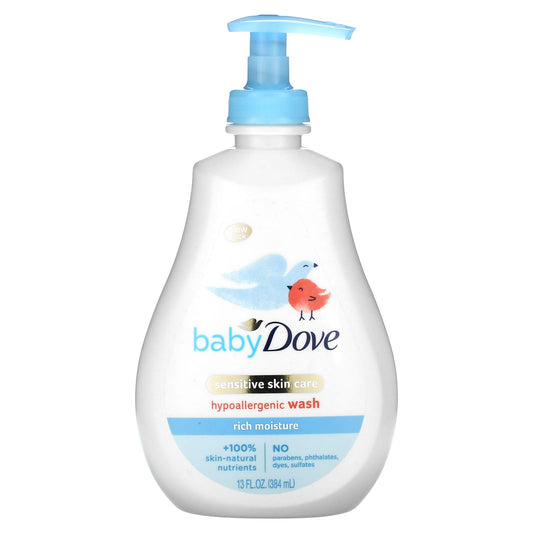 Dove Hypoallergenic Baby Wash for Sensitive Skin, 13 fl oz - Image 1