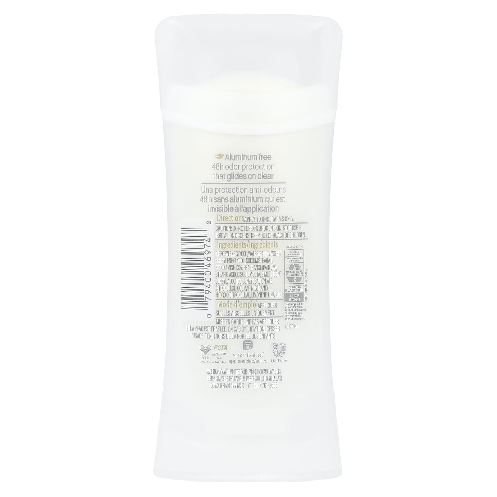 Dove Aluminum-Free Deodorant, Lavender & Vanilla Scent, 2.6 oz - Image 2