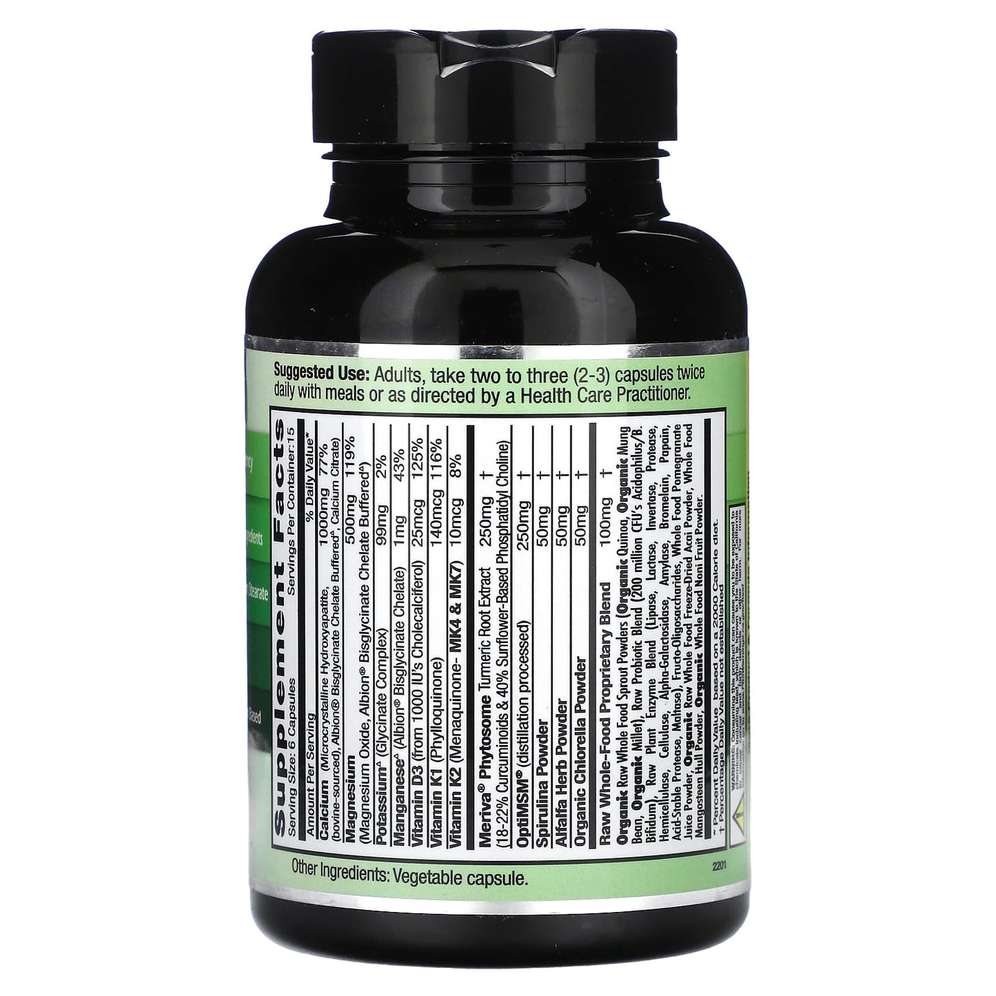 Emerald Labs OptiMSM Osteo Bone Health Supplement 90 Capsules - Image 2