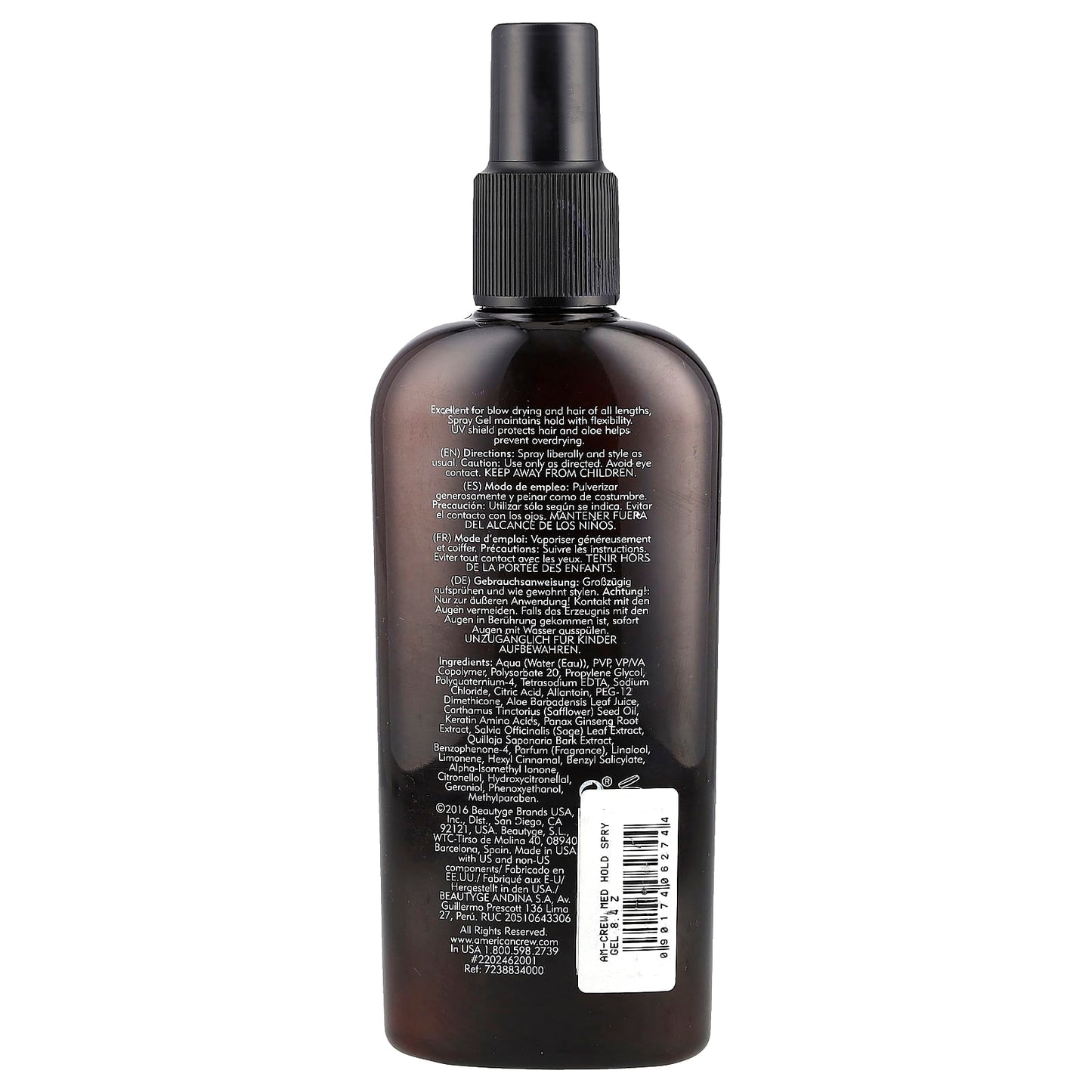 American Crew Medium Hold Spray Gel for Men, 8.4 fl oz - Image 2