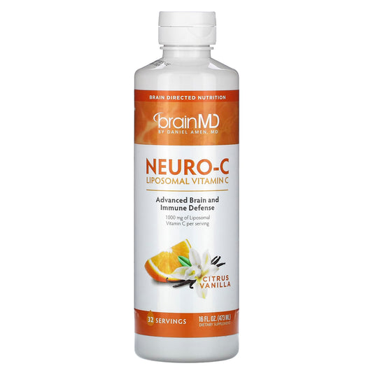 <BrainMD Neuro-C> Citrus Vanilla, 16 fl oz - Advanced Brain Defense Supplement - Image 1