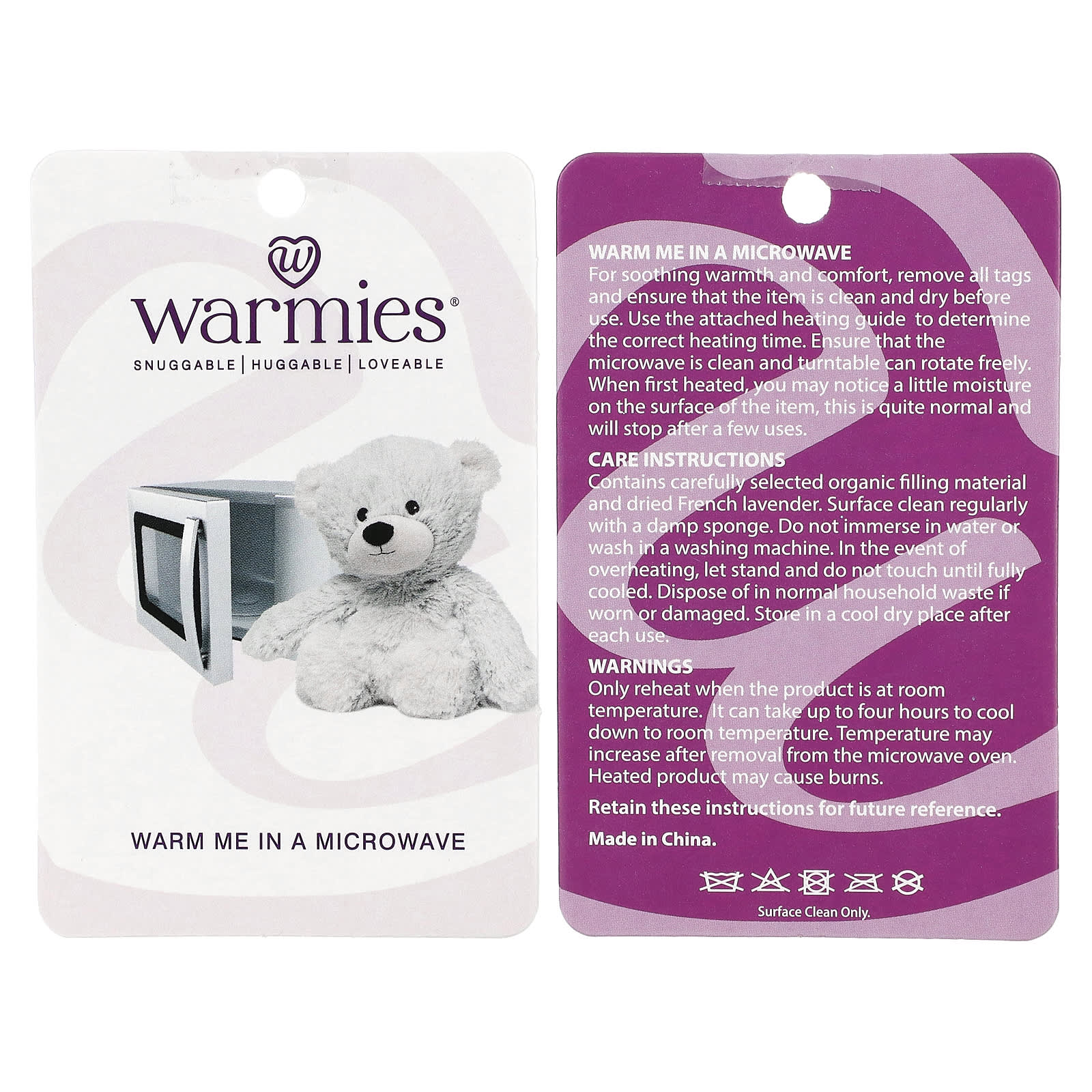 Warmies, Bear, Heatable, Weighted Soft Plush, 1 Plush - Image 2