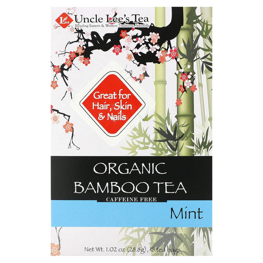 Uncle Lee's Tea, Organic Bamboo Tea, Mint, Caffeine Free, 18 Tea Bags, 1.02 oz (28.8 g) - Image 1