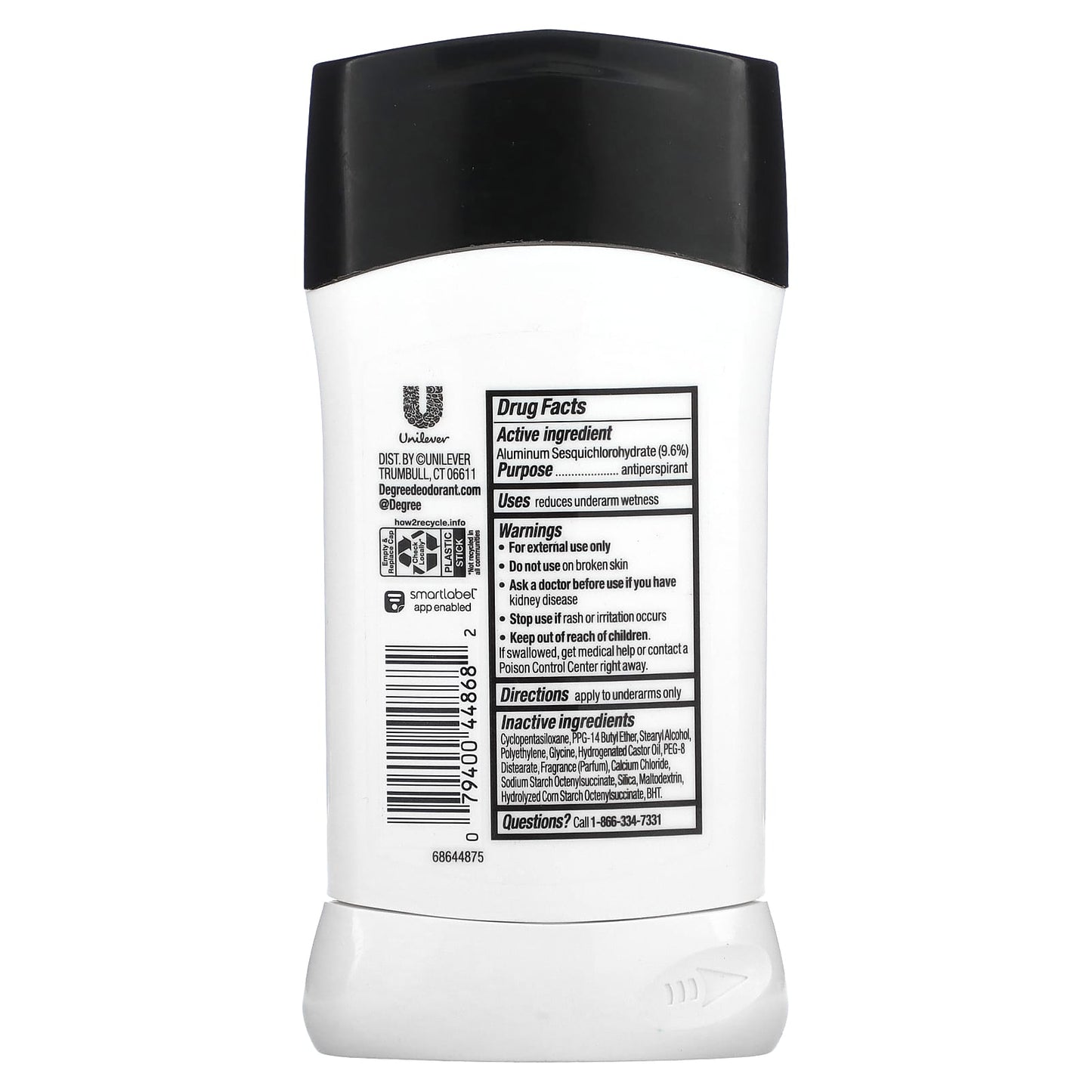 Degree Men UltraClear Black + White Antiperspirant Deodorant, Ocean Air, 2.7 oz - Image 2
