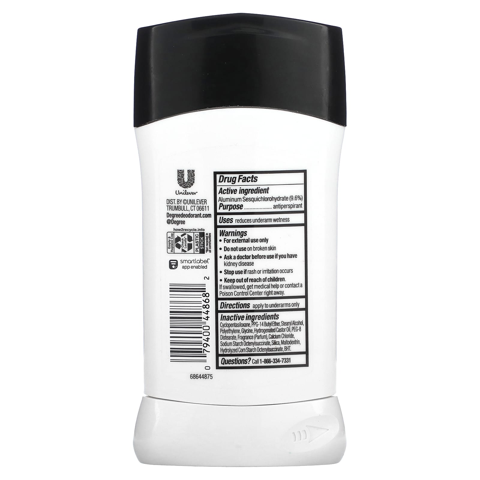 Degree Men UltraClear Black + White Antiperspirant Deodorant, Ocean Air, 2.7 oz - Image 2