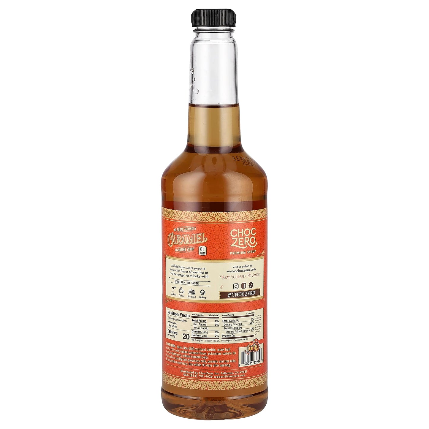 Sugar-Free Caramel Syrup by ChocZero, 26.5 oz - Keto & Low Carb - Image 2