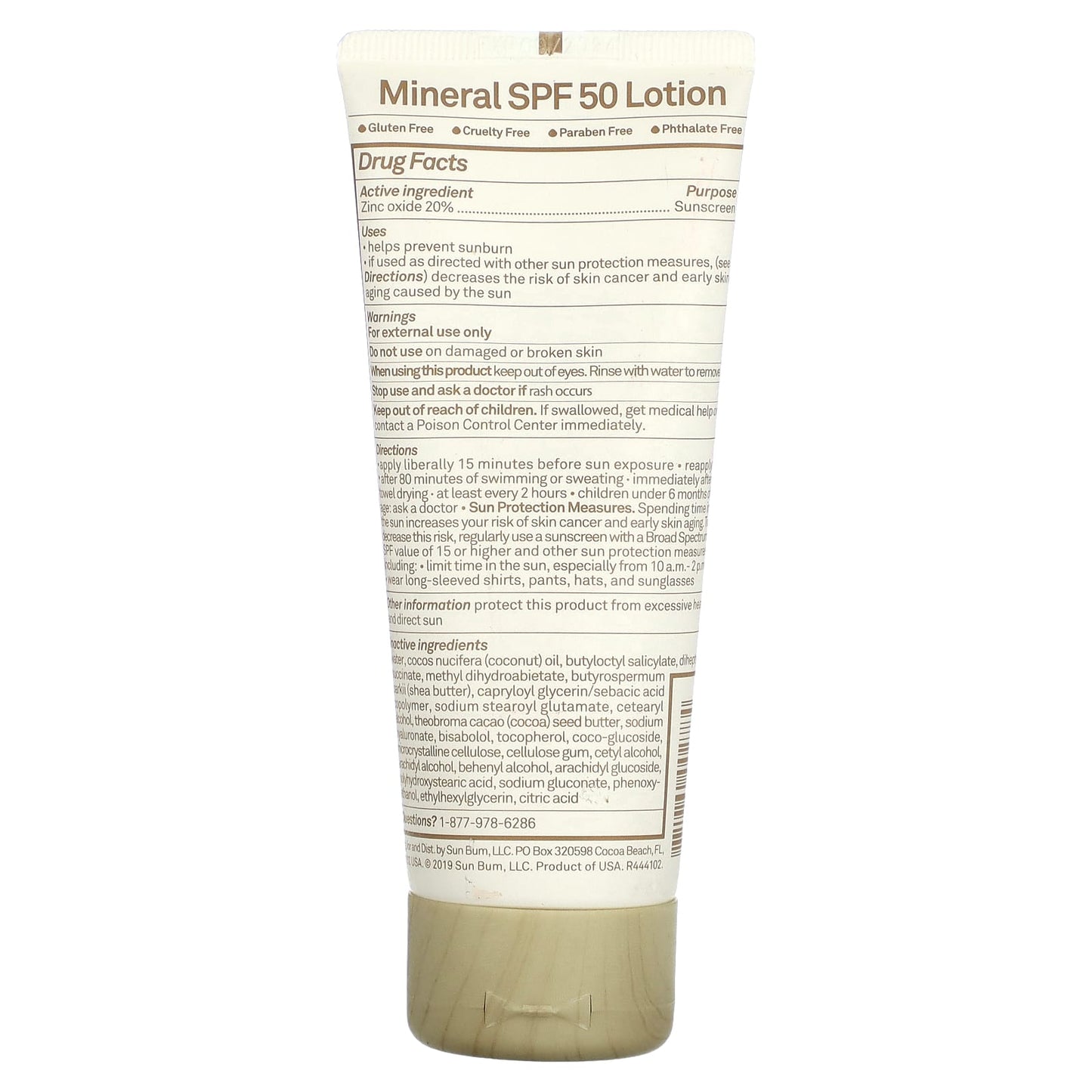 Sun Bum, Mineral Sunscreen Lotion, SPF 50, Fragrance Free, 3 fl oz (88 ml) - Image 2