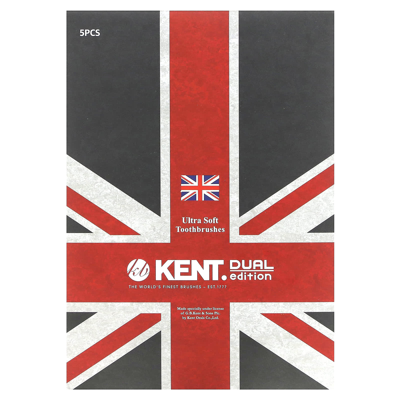 Kent, Ultra Soft Toothbrushes, Dual Edition, 5 Toothbrushes - Image 2