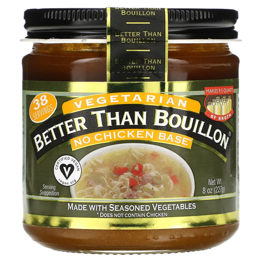 Better Than Bouillon No Chicken Base, 8 oz (227 g) - Vegetarian Broth Powder - Image 1