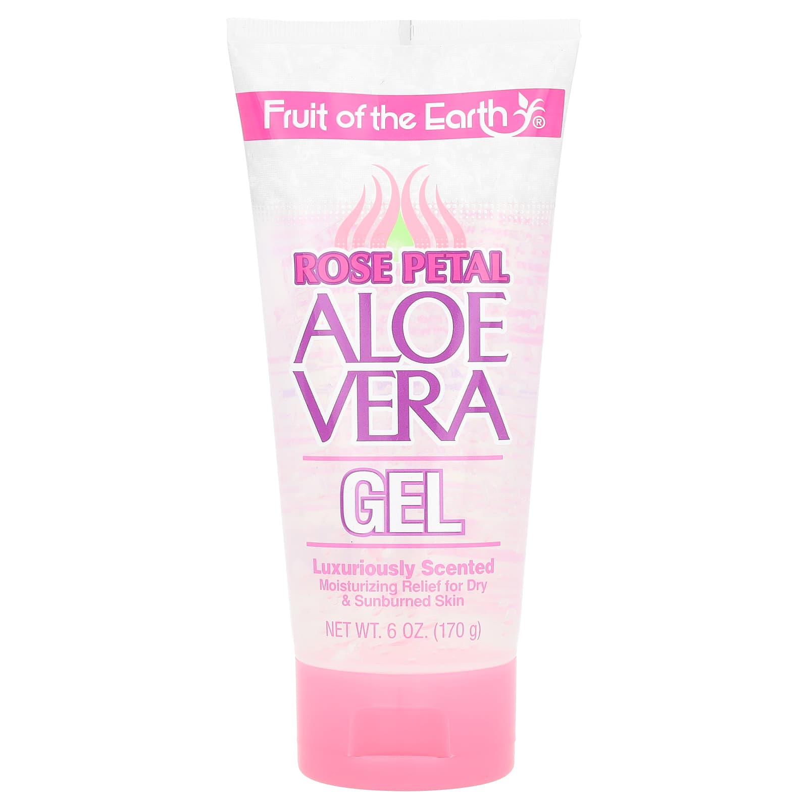 Fruit of the Earth Aloe Vera Gel with Rose Petal for Dry Skin Relief - Image 1