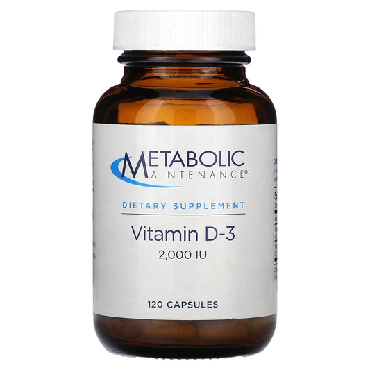 Metabolic Maintenance, Vitamin D-3, 2,000 IU, 120 Capsules - Image 1
