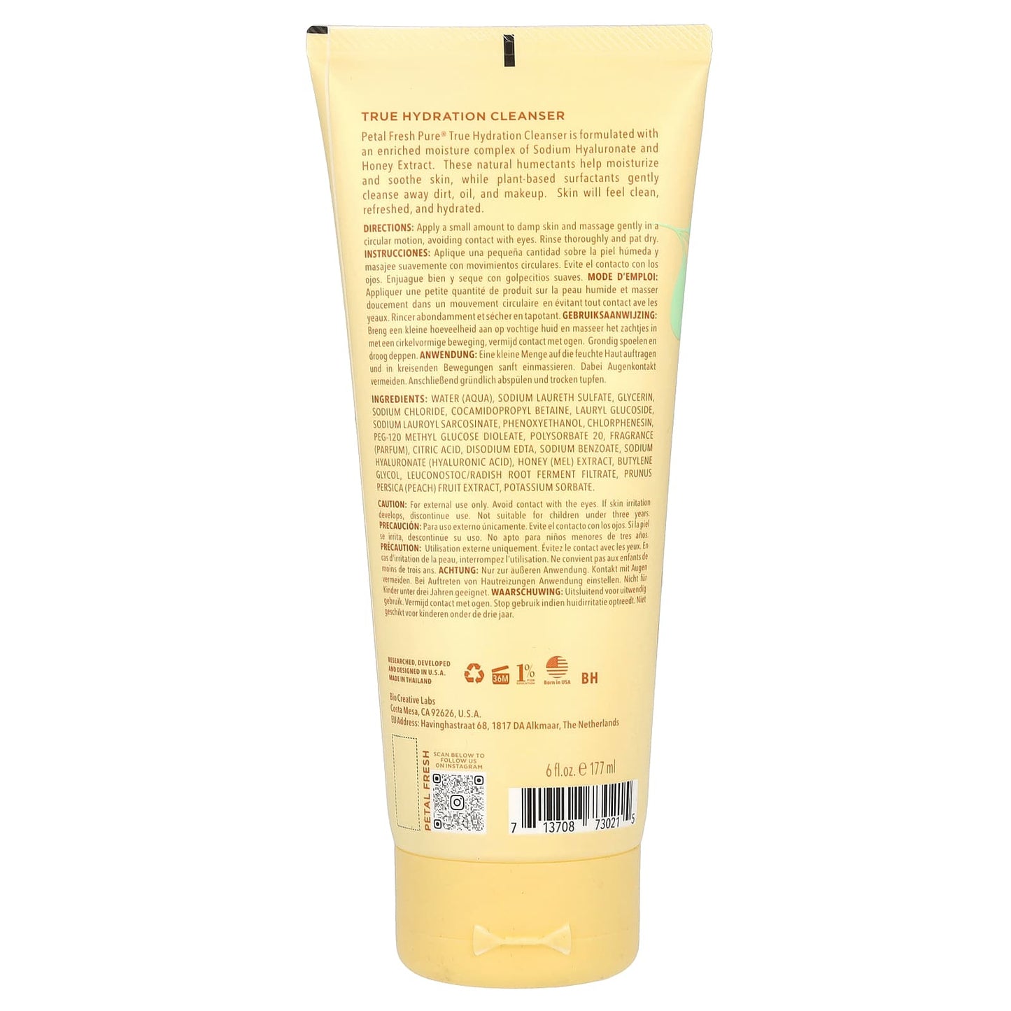 Petal Fresh, Pure, True Hydration Cleanser, Honey Extract, 6 fl oz (177 ml) - Image 2