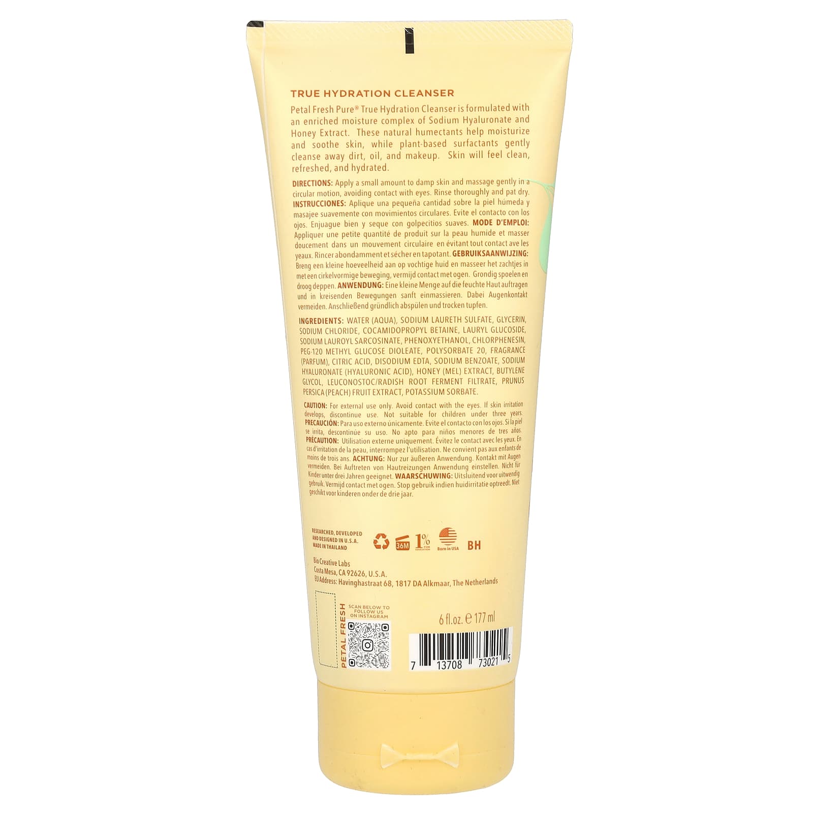 Petal Fresh, Pure, True Hydration Cleanser, Honey Extract, 6 fl oz (177 ml) - Image 2