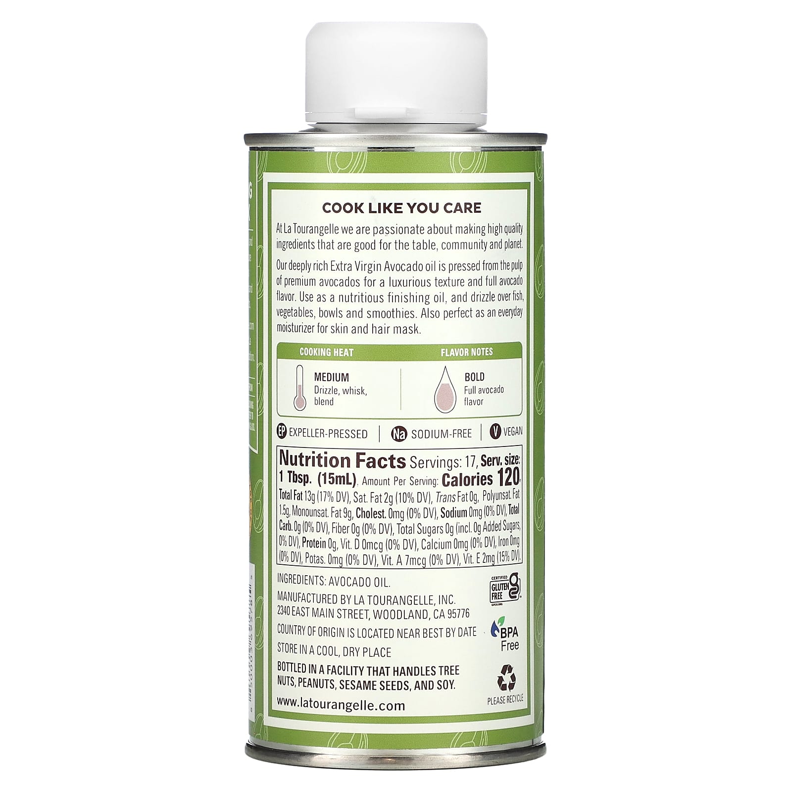La Tourangelle, Extra Virgin Avocado Oil, Full Flavor, 8.45 fl oz (250 ml) - Image 2