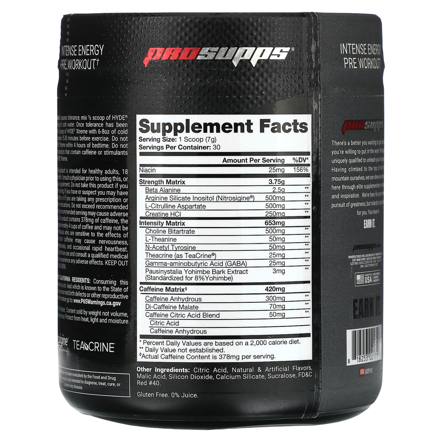 ProSupps, Hyde Xtreme, Intense Energy Pre Workout, Sucker Punch, 7.4 oz (210 g) - Image 2