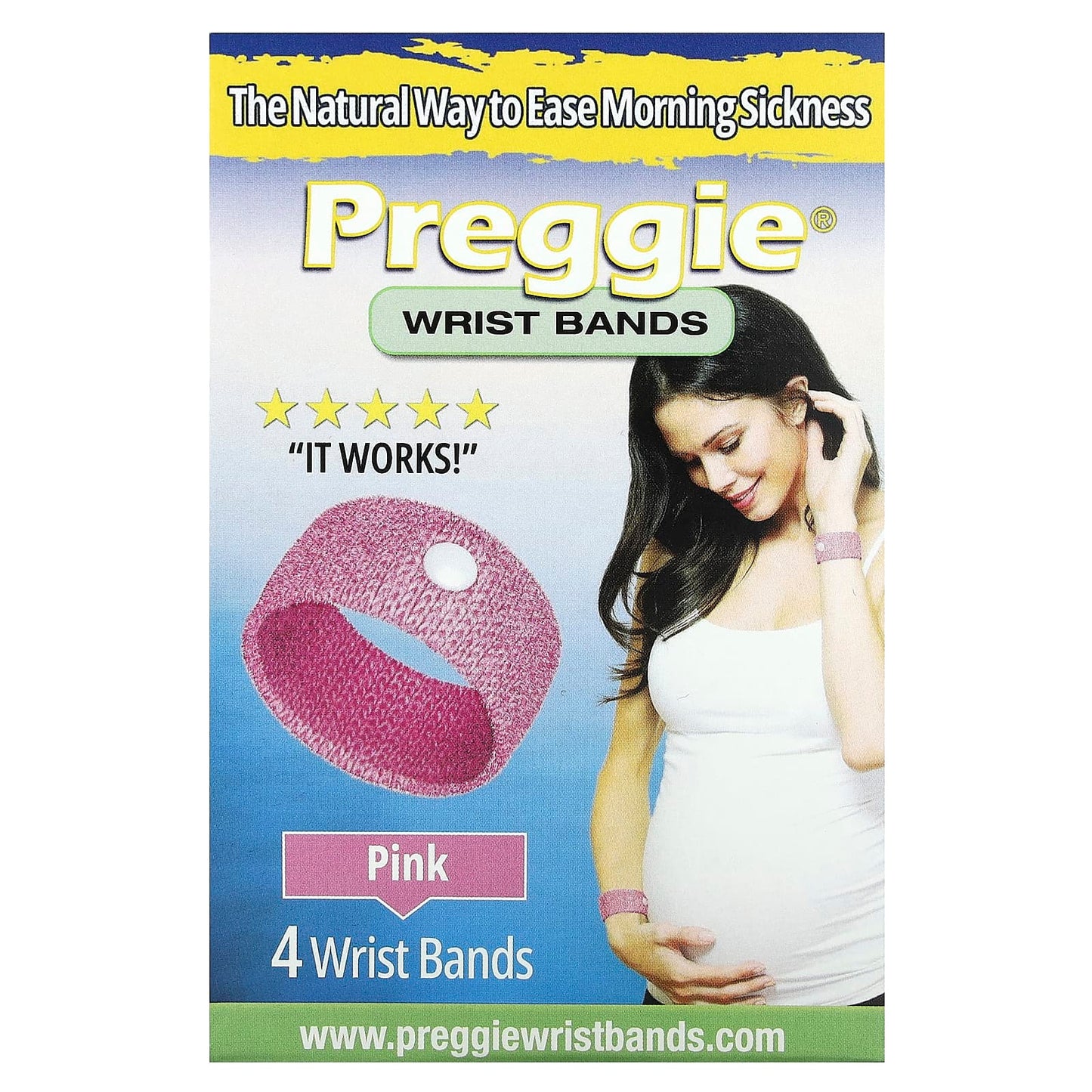 Preggie, Wrist Bands, Pink, 4 Wrist Bands - Image 1