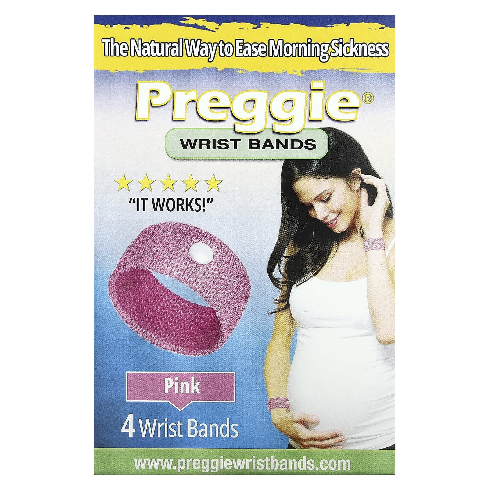 Preggie, Wrist Bands, Pink, 4 Wrist Bands - Image 1