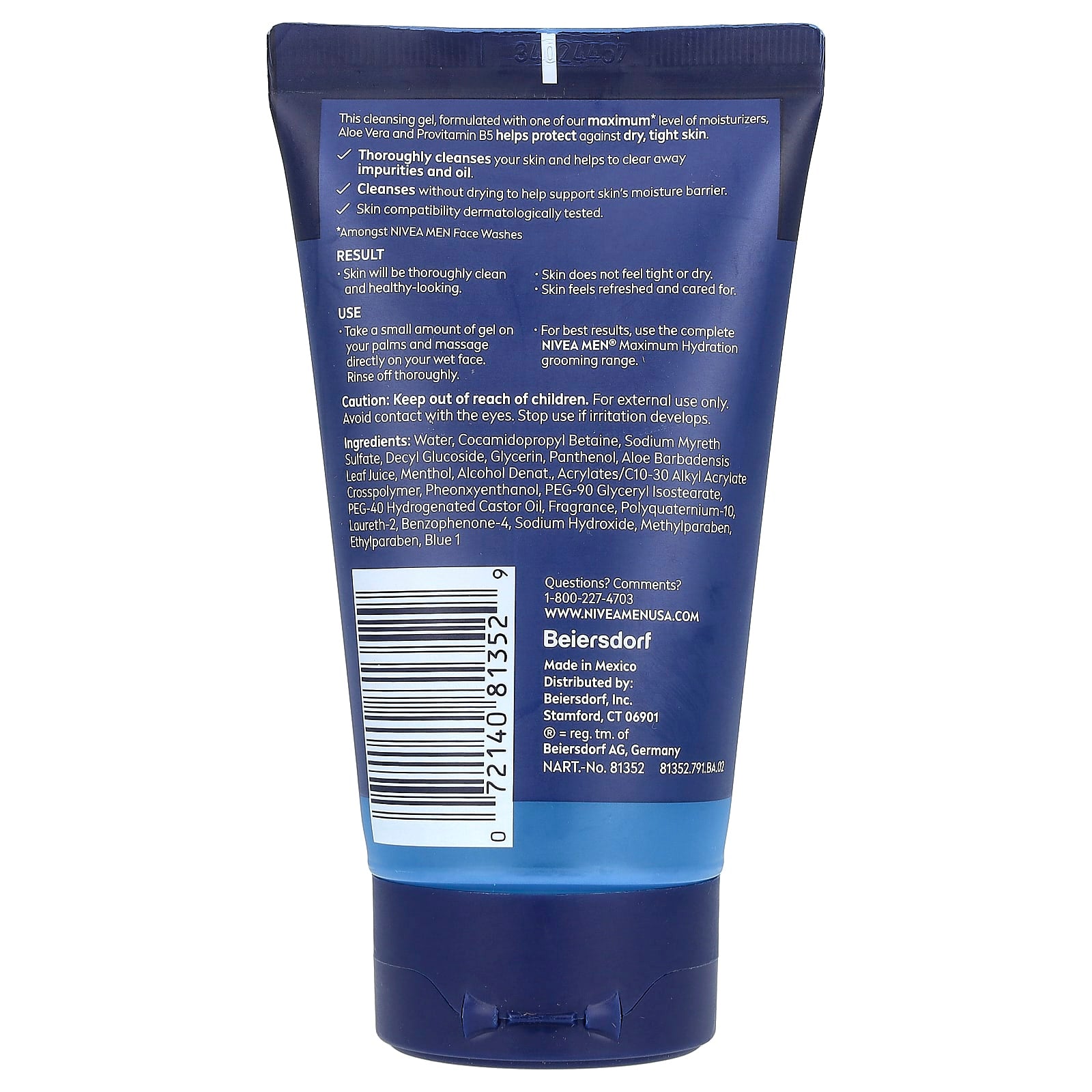Nivea, Men, Maximum Hydration Moisturizing Face Wash, 5 fl oz (150 ml) - Image 2