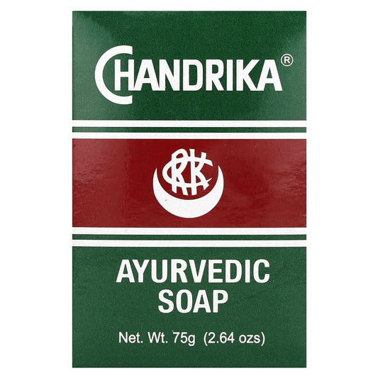 Ayurvedic Chandrika Soap, Natural Bar Soap for Skin, 2.64 oz (75 g) - Image 1