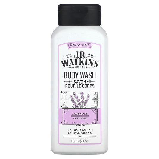 Lavender Body Wash by J.R. Watkins - 98% Natural, Cruelty-Free - Image 1