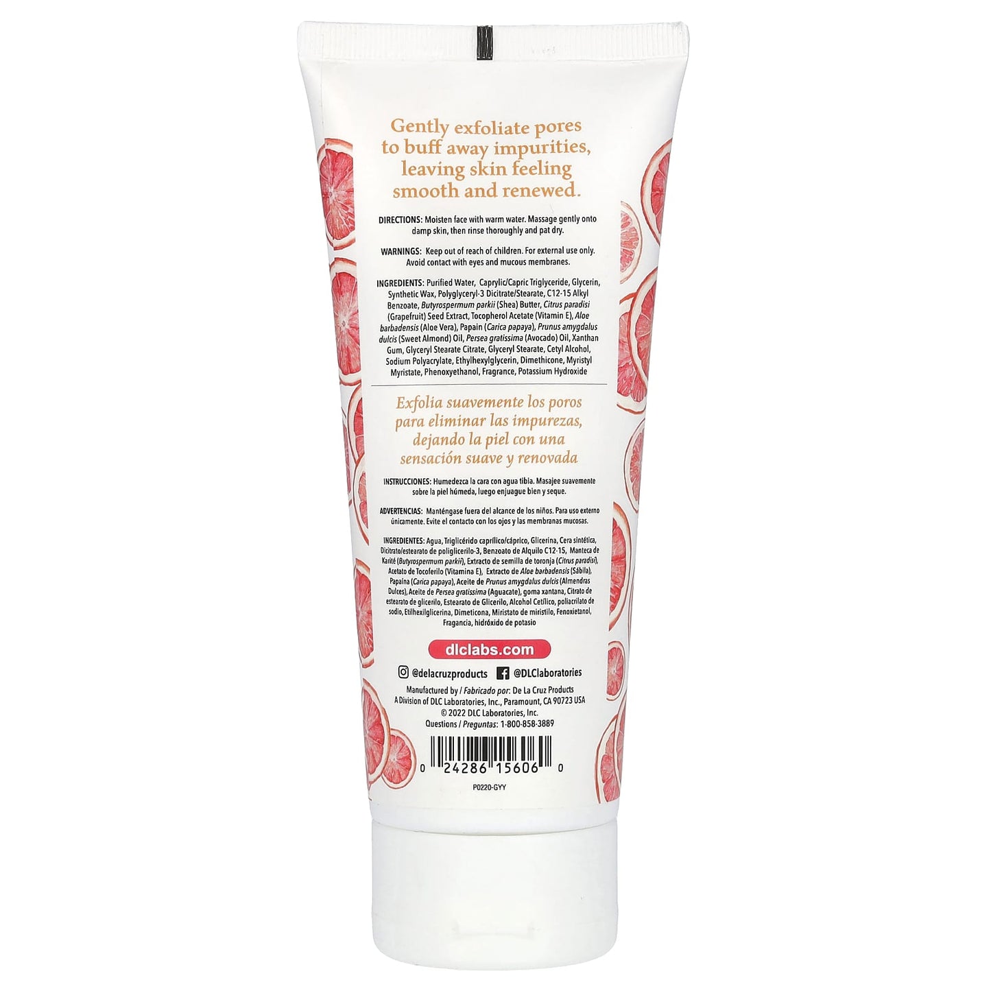 Grapefruit Facial Scrub for Even Tone & Texture by De La Cruz - Image 2