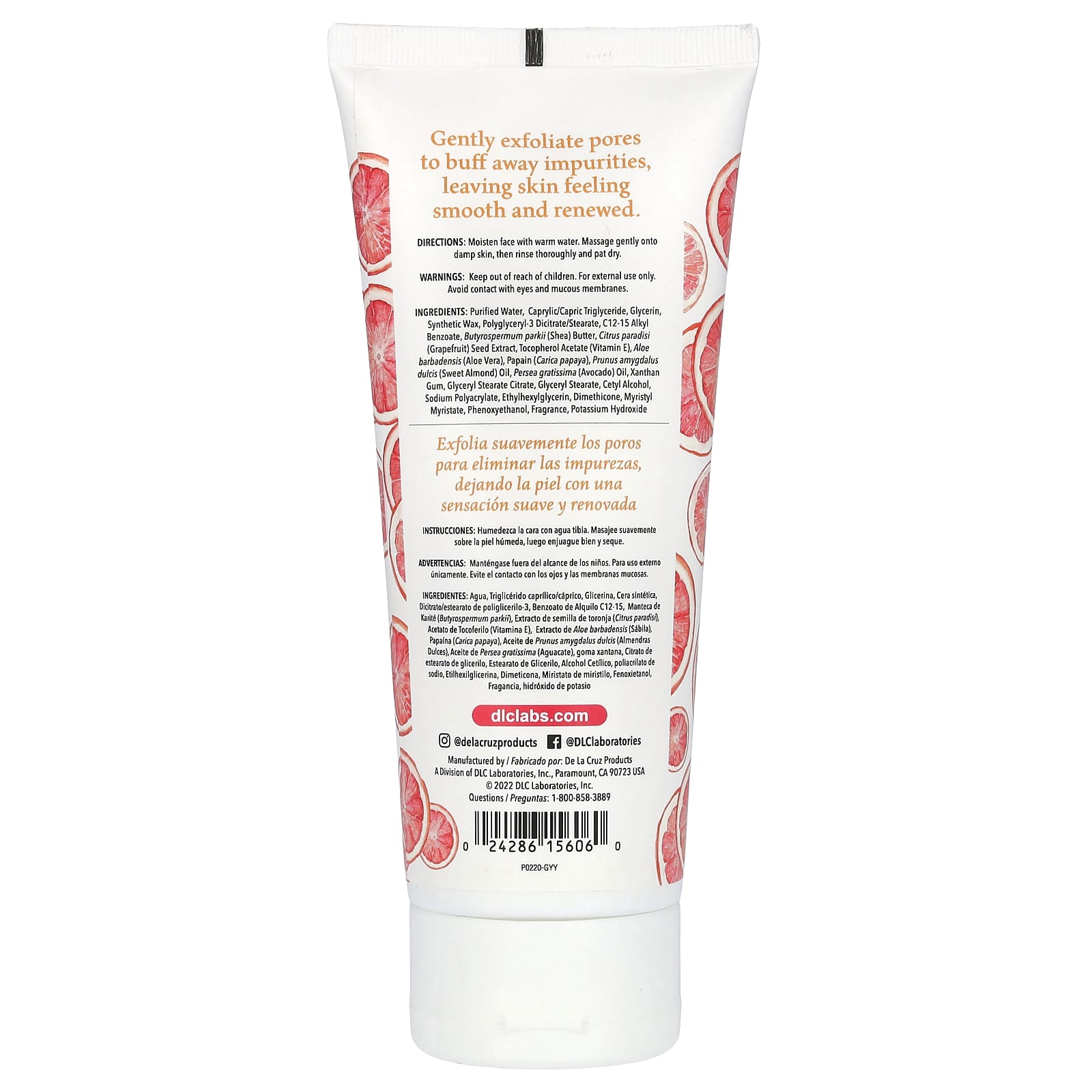 Grapefruit Facial Scrub for Even Tone & Texture by De La Cruz - Image 2