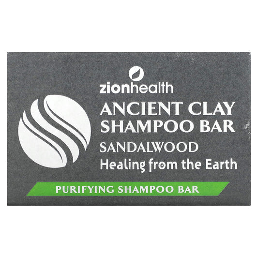 Zion Health, Ancient Clay Shampoo Bar, Sandalwood, 6 oz (70 g) - Image 1