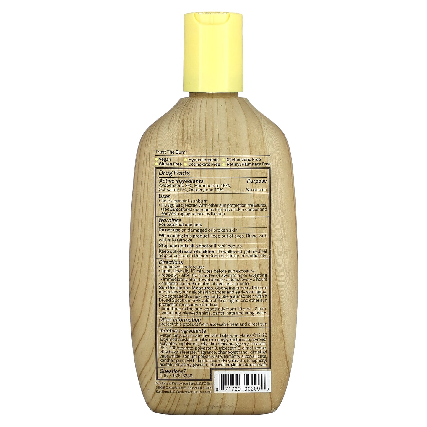Sun Bum, Premium Moisturizing Sunscreen Lotion, SPF 70, 8 fl oz (237 ml) - Image 2