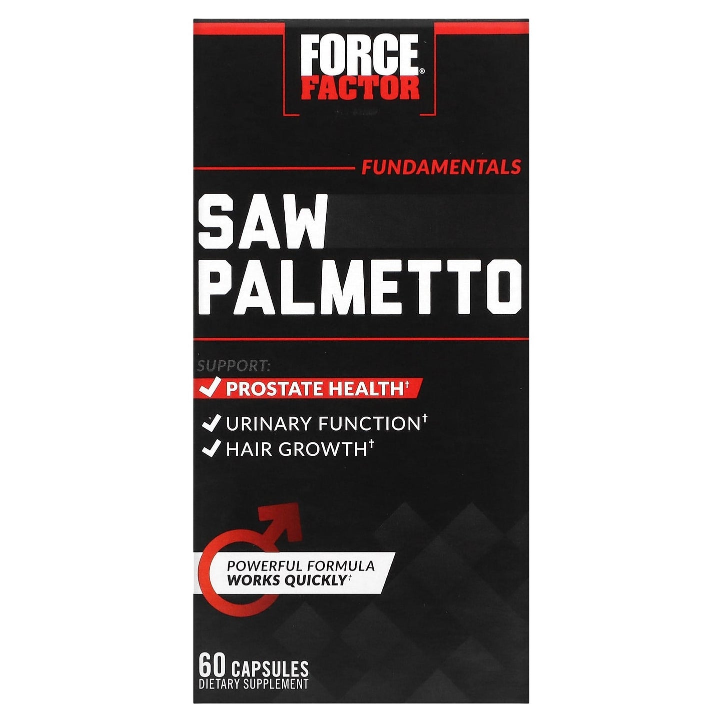 Force Factor Saw Palmetto 350mg for Prostate Health & Hair Growth - Image 1