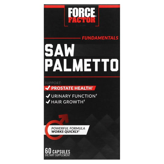Force Factor Saw Palmetto 350mg for Prostate Health & Hair Growth - Image 1