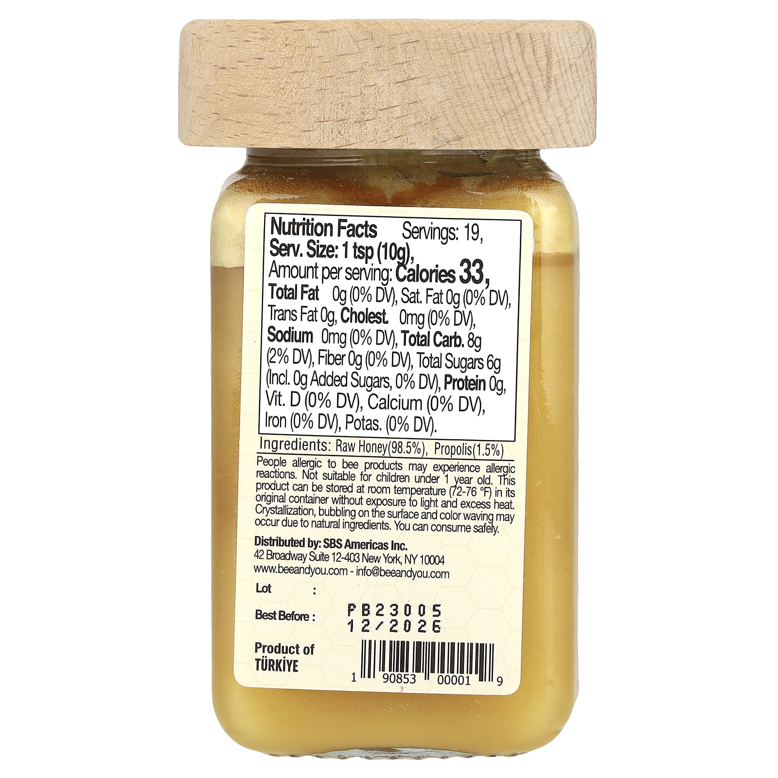 Bee & You Raw Honey with Propolis - Immune Support - Image 2
