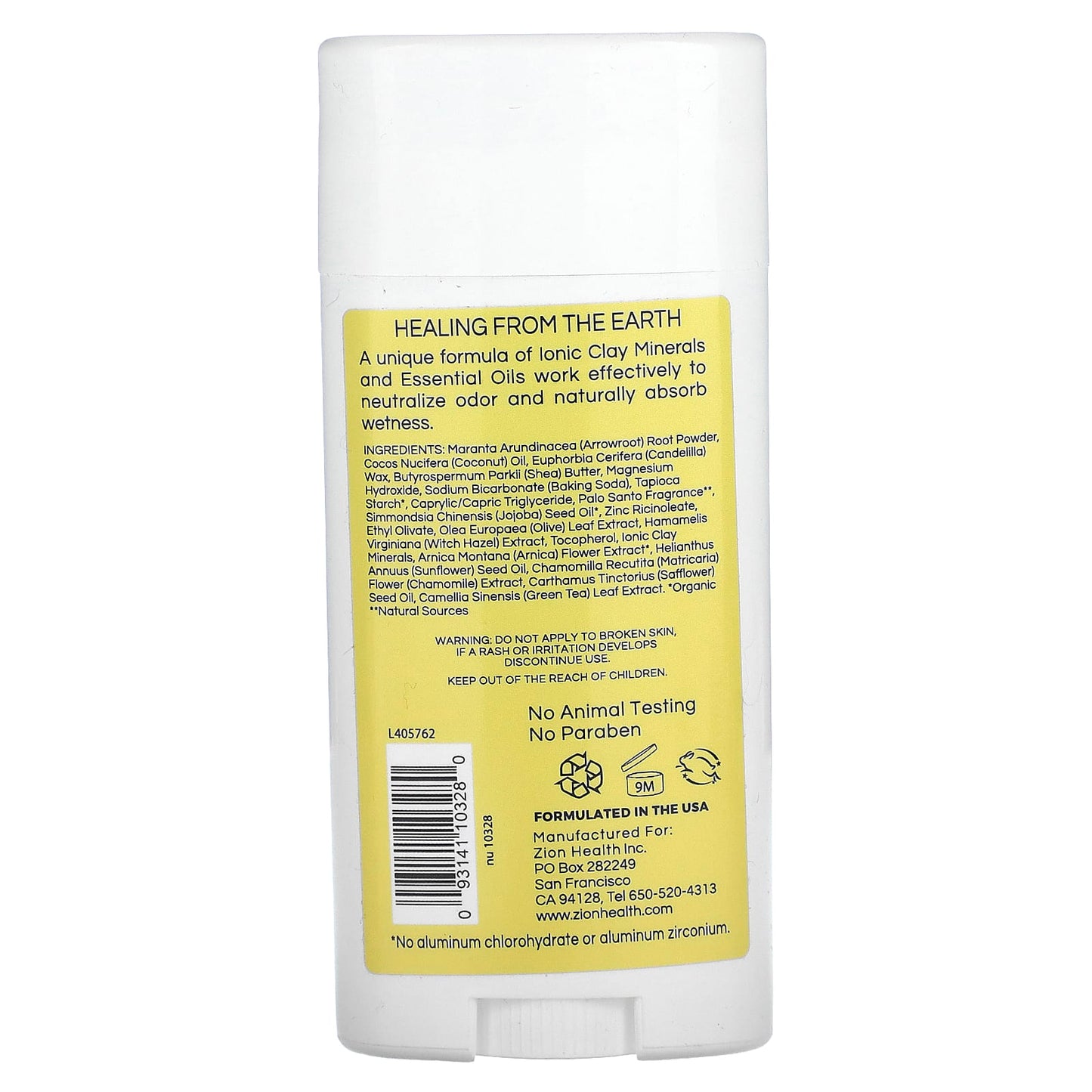 Zion Health, Bold, Claydry Deodorant, Palo Santo, 2.8 oz (80 g) - Image 2