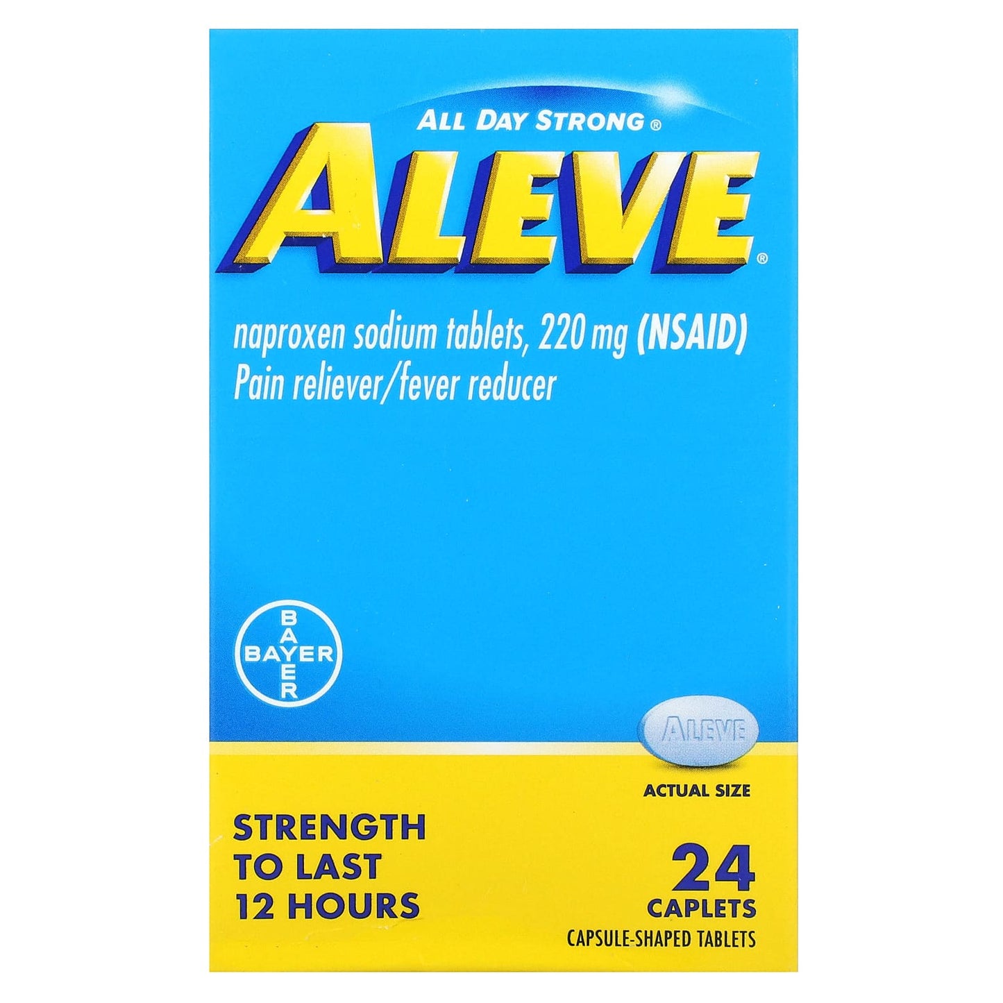 Aleve Naproxen Sodium Tablets for Pain Relief & Fever Reduction - Image 1