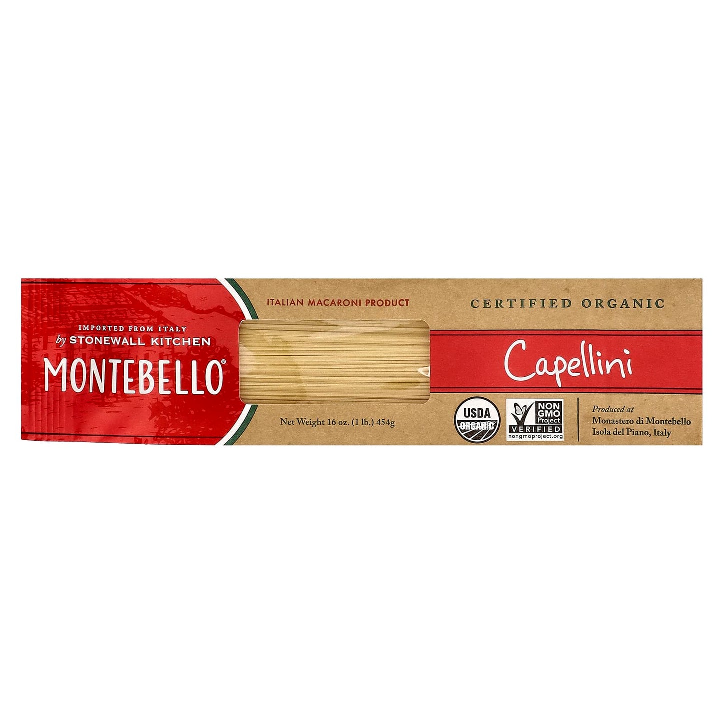 Montebello, Organic Capellini, 16 oz (454 g) - Image 1