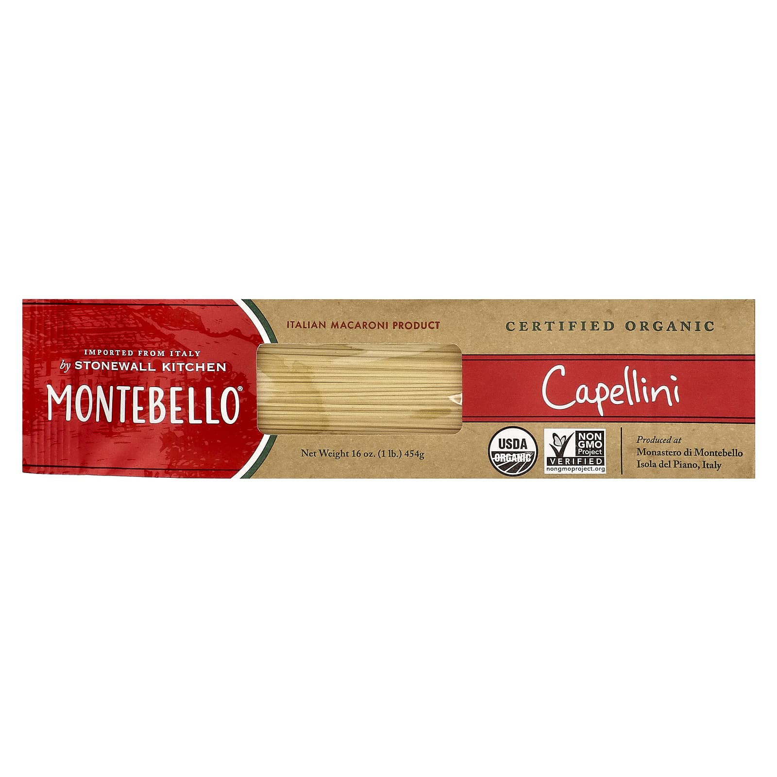 Montebello, Organic Capellini, 16 oz (454 g) - Image 1