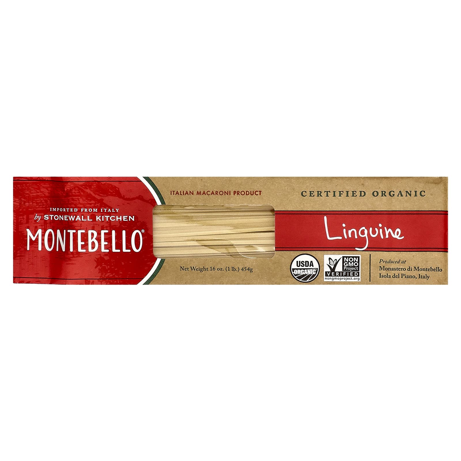 Montebello, Organic Linguine, 16 oz (454 g) - Image 1