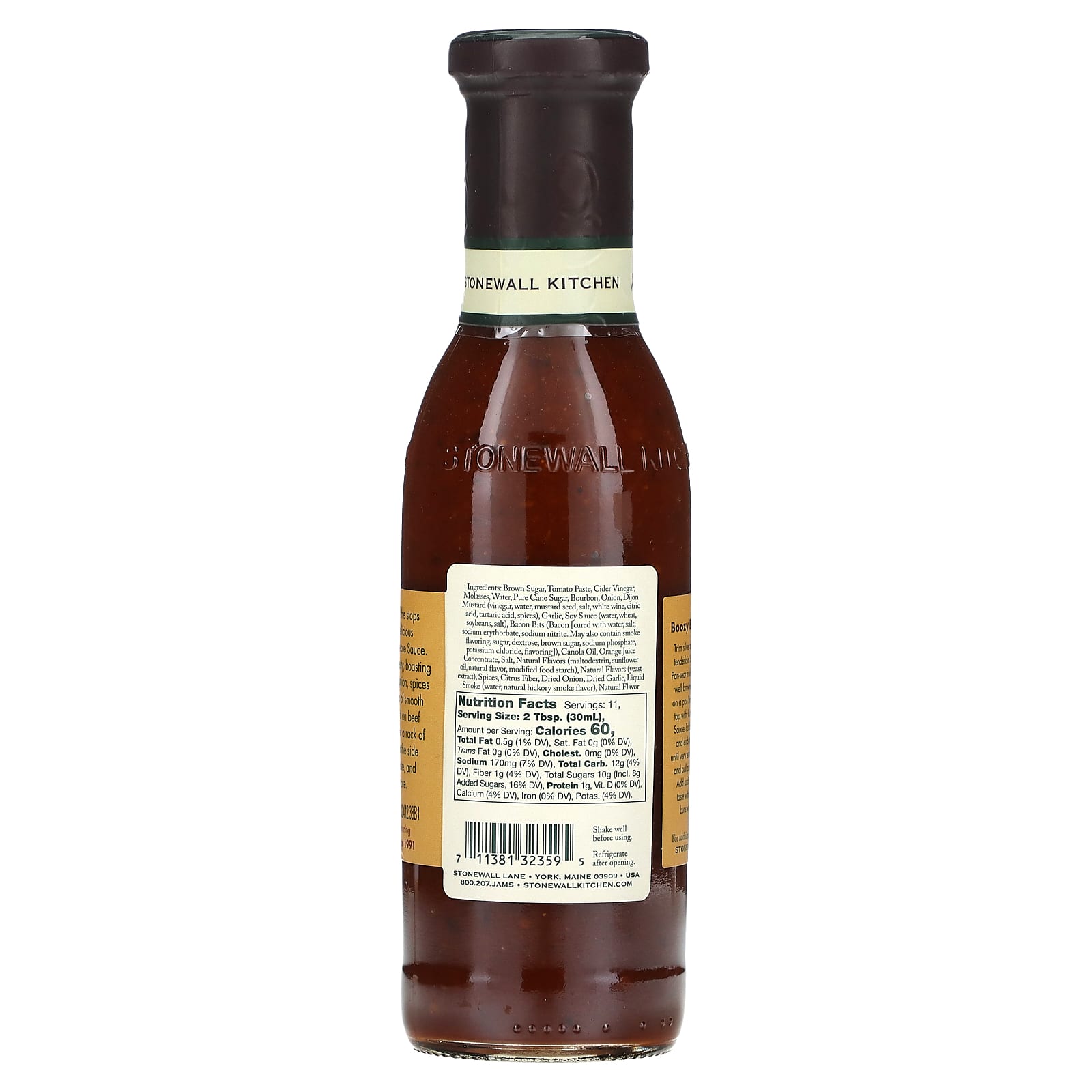 Stonewall Kitchen, Boozy Bacon Barbecue Sauce, 11 fl oz (330 ml) - Image 2