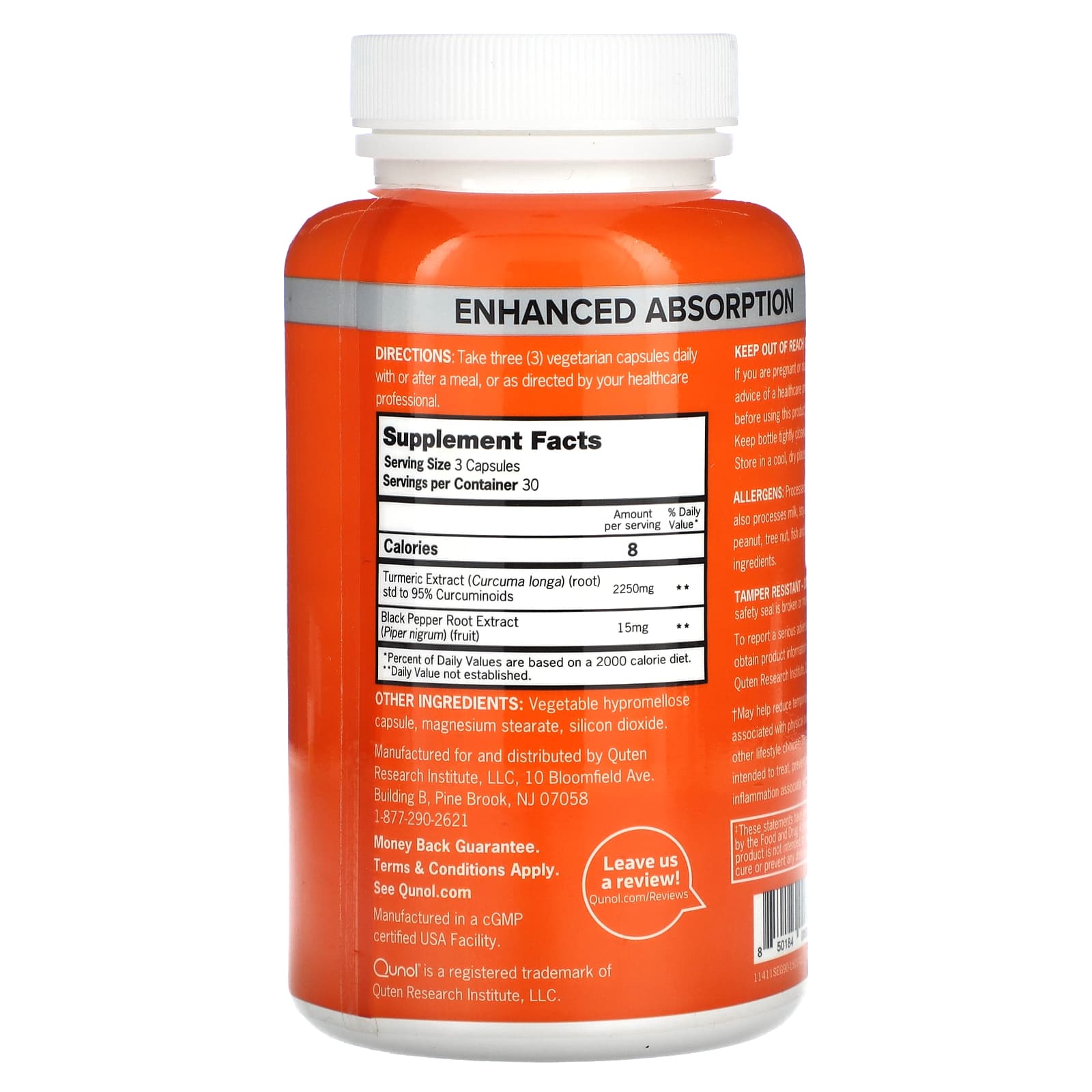 Qunol, Turmeric, 90 Capsules (750 mg per Capsule) - Image 2