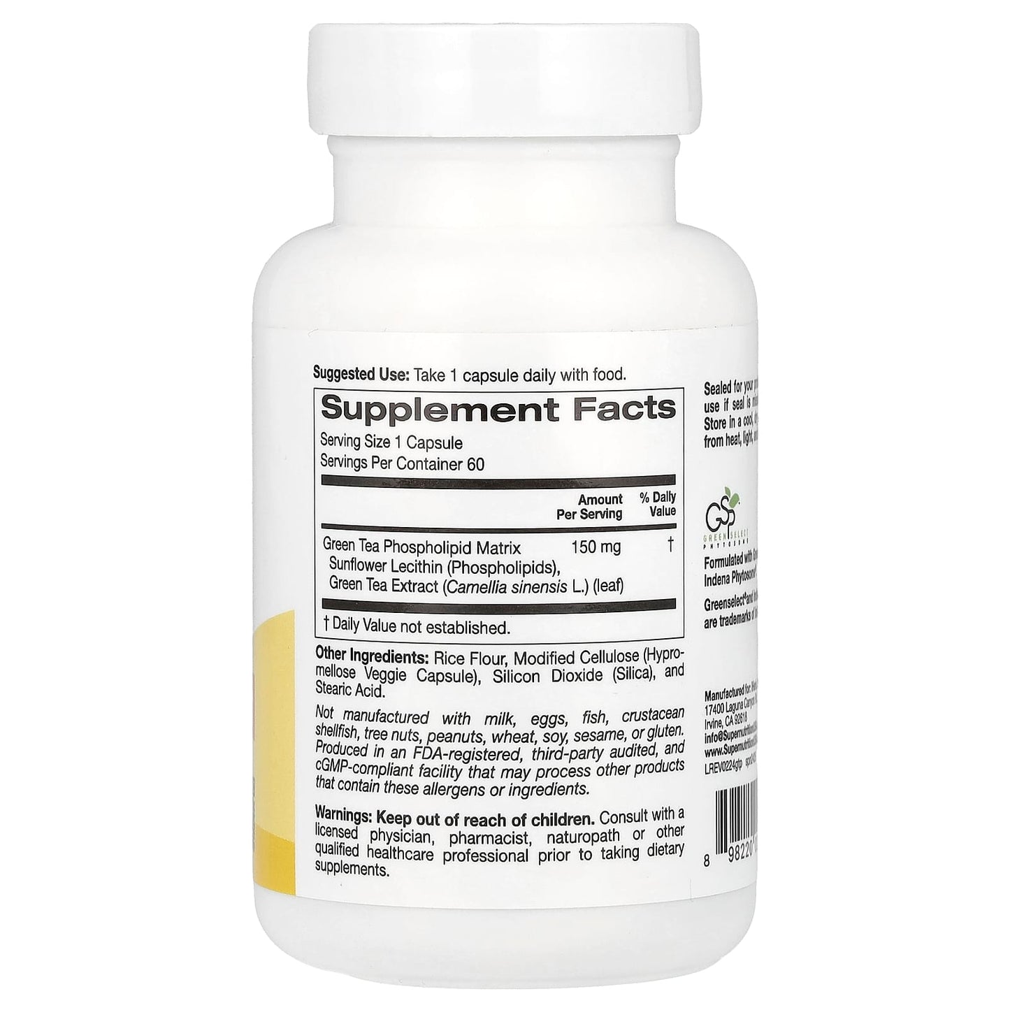 Boost Metabolism & Antioxidants with Green Tea Phytosome Capsules - 60 Veggie Caps - Image 2