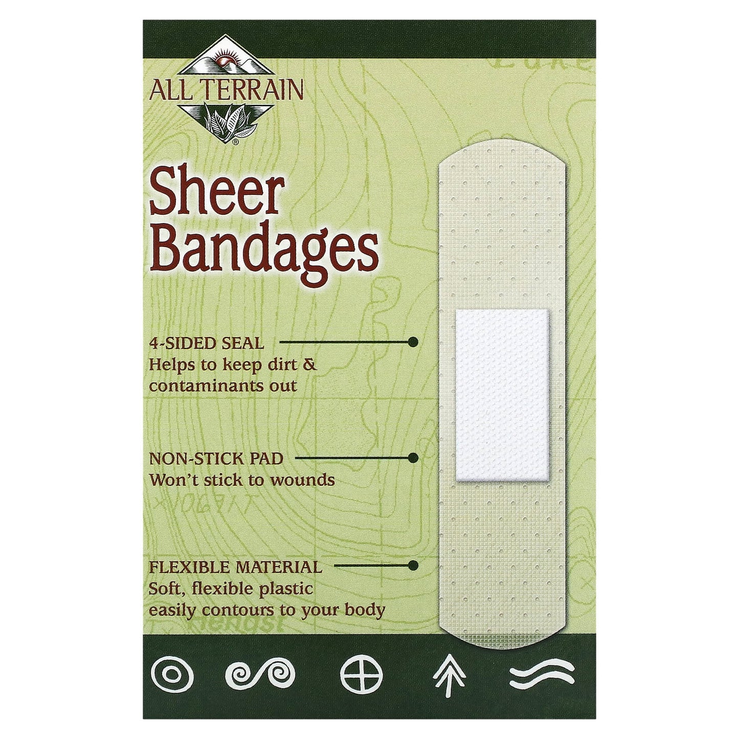 All Terrain Flexible & Absorbent Sheer Bandages (40-Pack) for Outdoor Adventures - Image 2