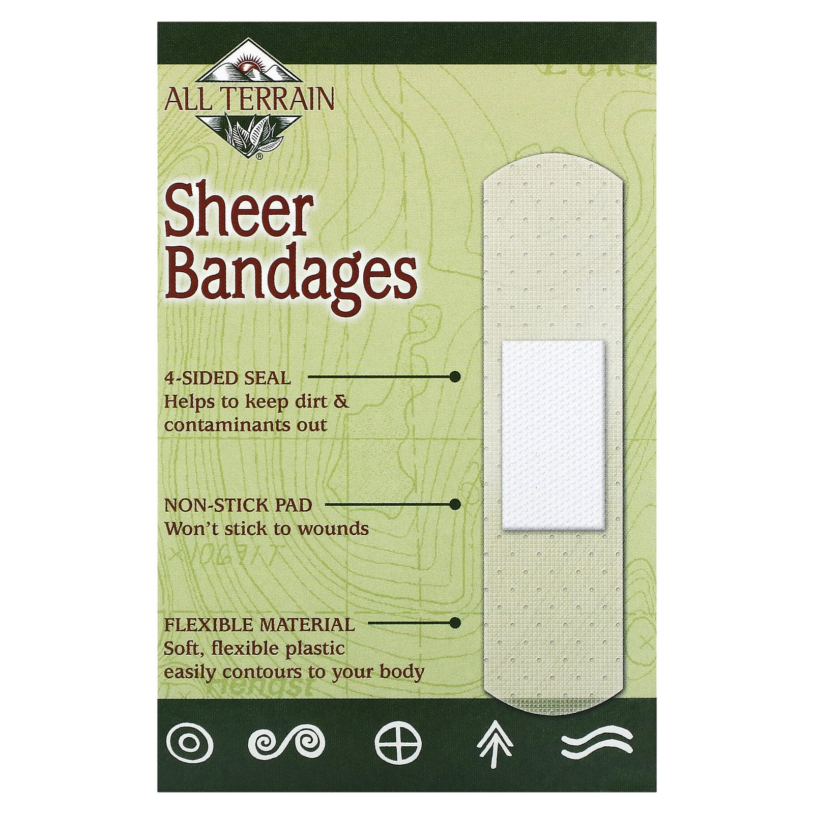 All Terrain Flexible & Absorbent Sheer Bandages (40-Pack) for Outdoor Adventures - Image 2