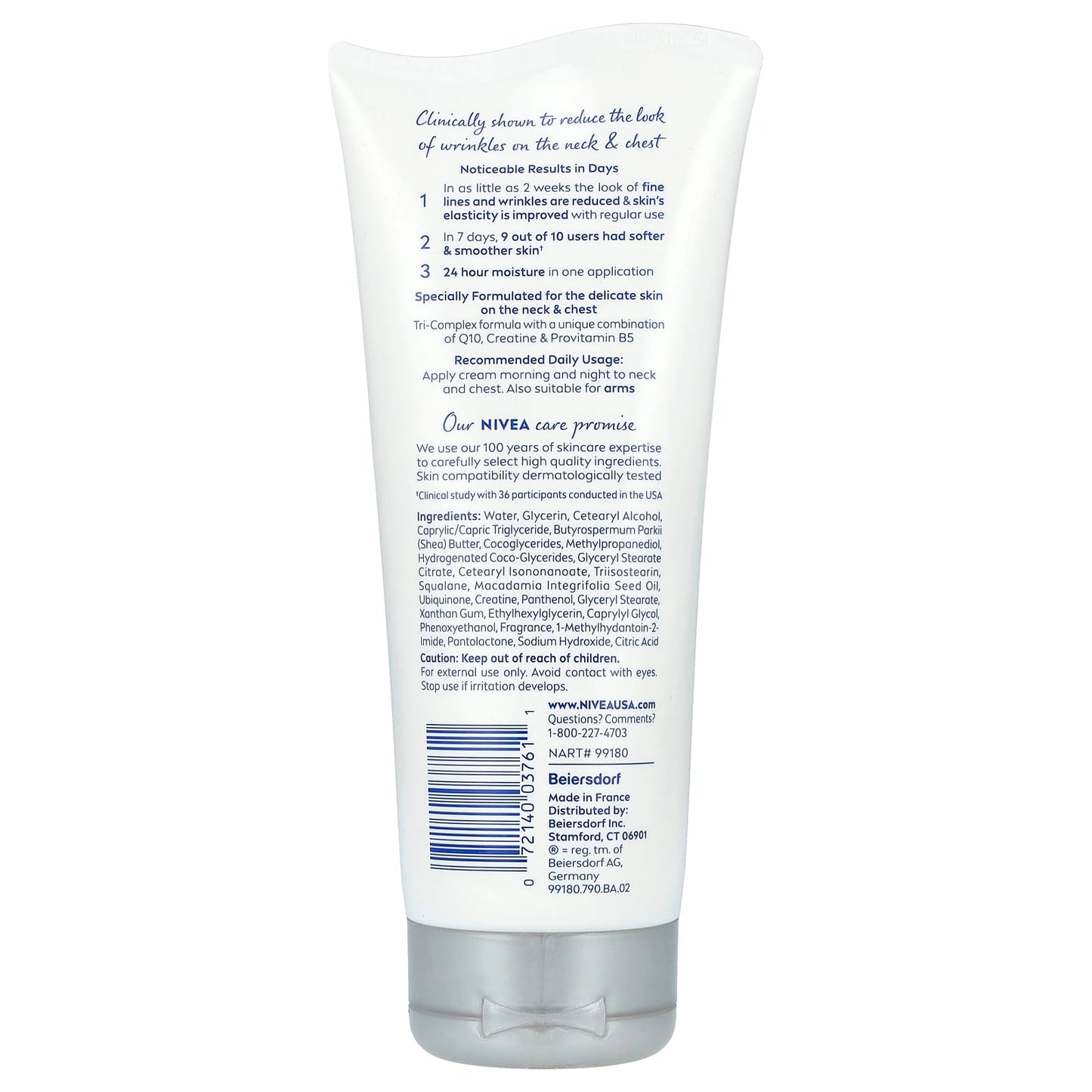 Nivea, Skin Firming & Anti-Wrinkle Neck & Chest Cream, 6.7 oz (189 g) - Image 2