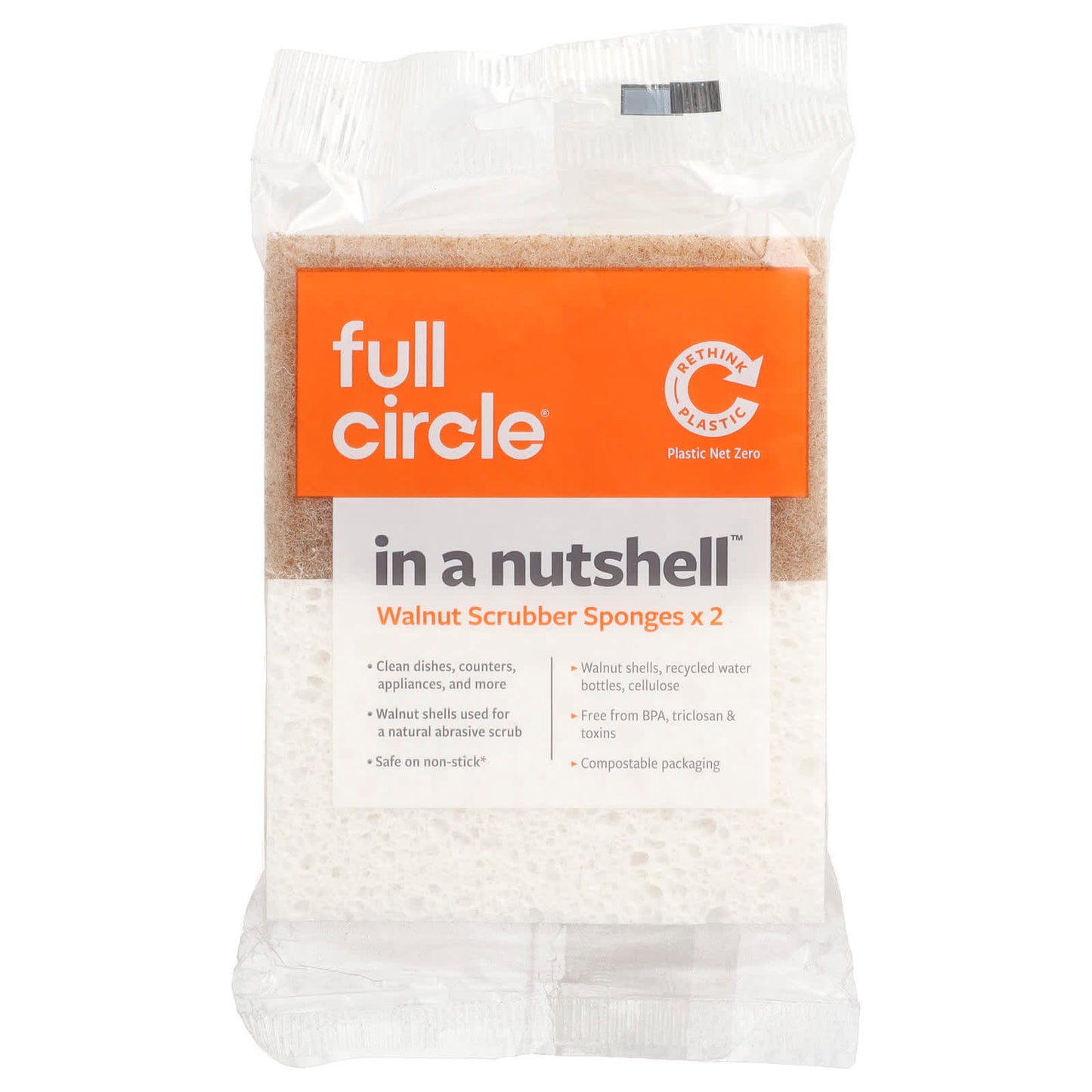 Walnut Scrubber Sponges - Natural, Biodegradable, Non-Toxic - Image 1