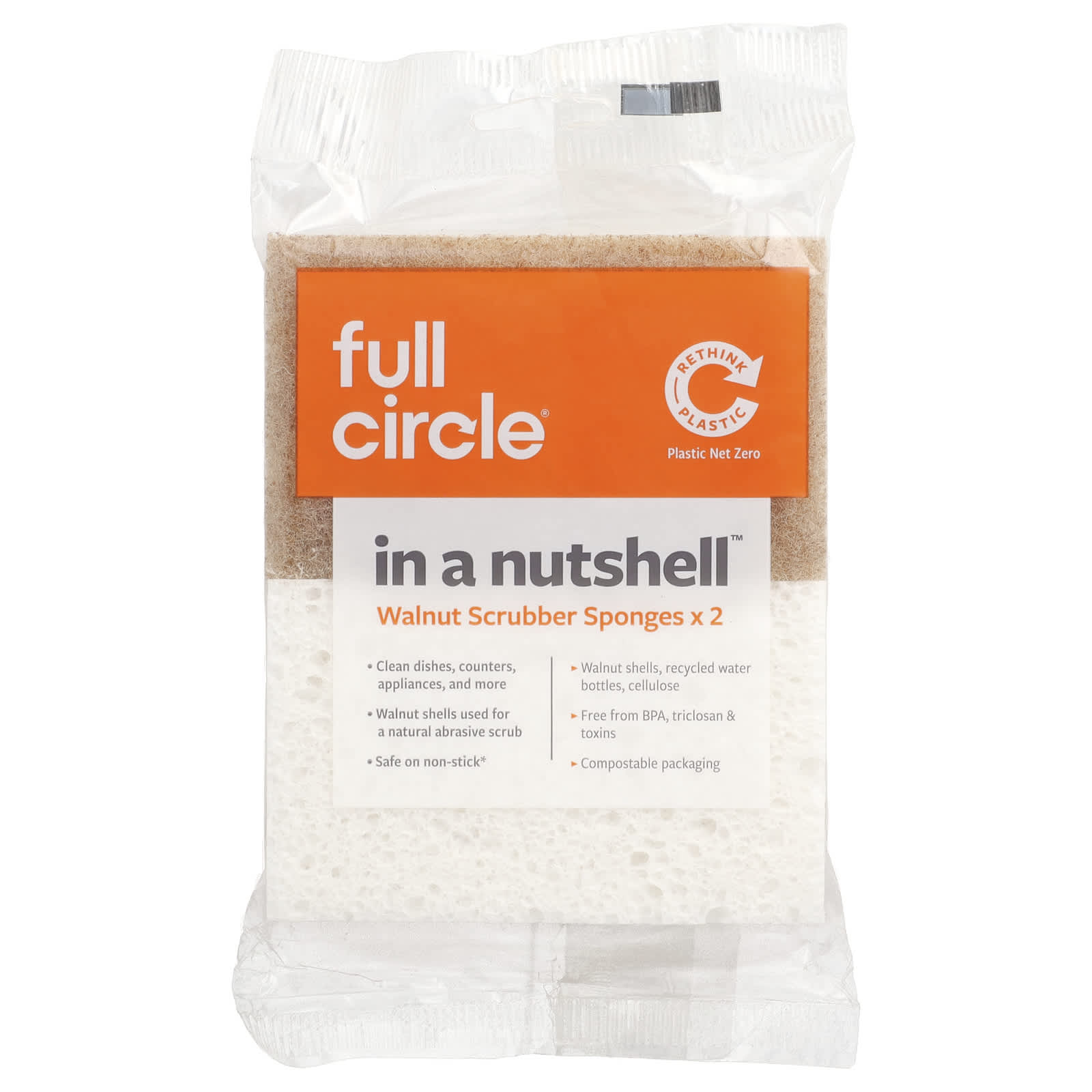 Walnut Scrubber Sponges - Natural, Biodegradable, Non-Toxic - Image 1