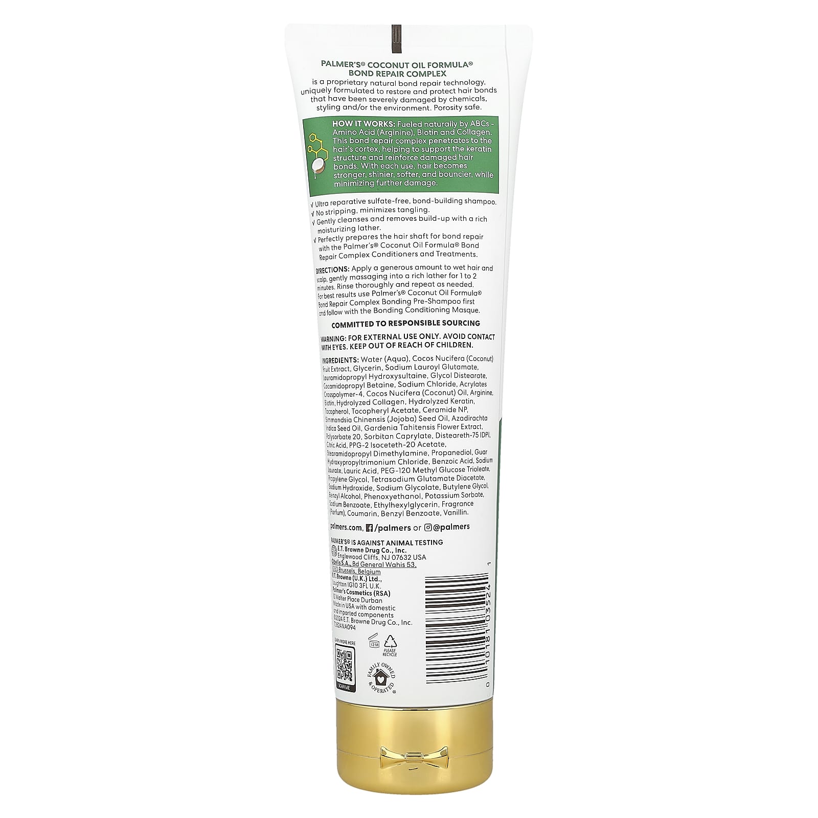 Palmer's, Coconut Oil Formula® With Vitamin E, Bond Repair Complex, Bonding Shampoo, 8.5 oz (250 ml) - Image 2